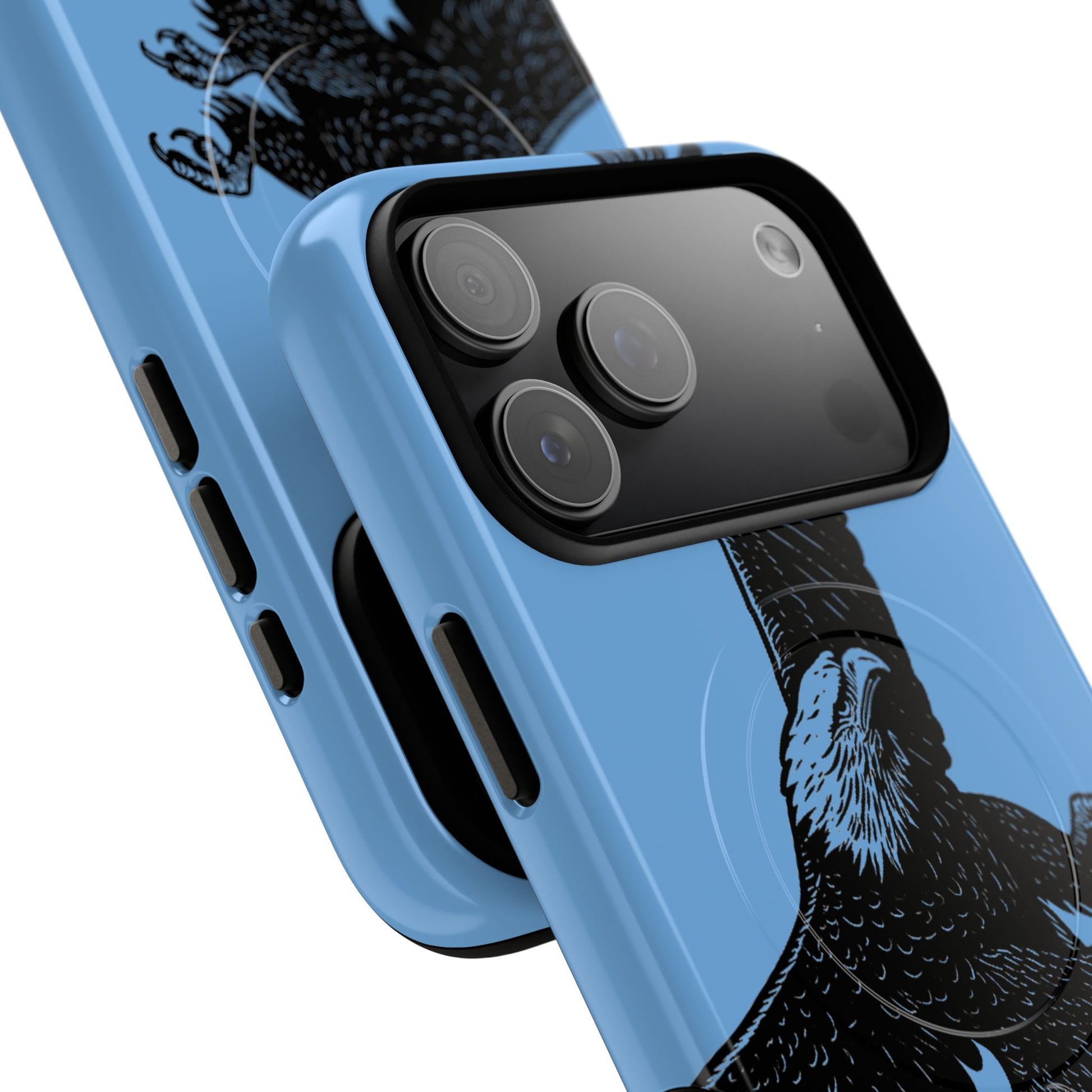 Eagle Flight Tough Magnetic Phone Case — Protective Magnetic Snap Cover with Soaring Eagle Design