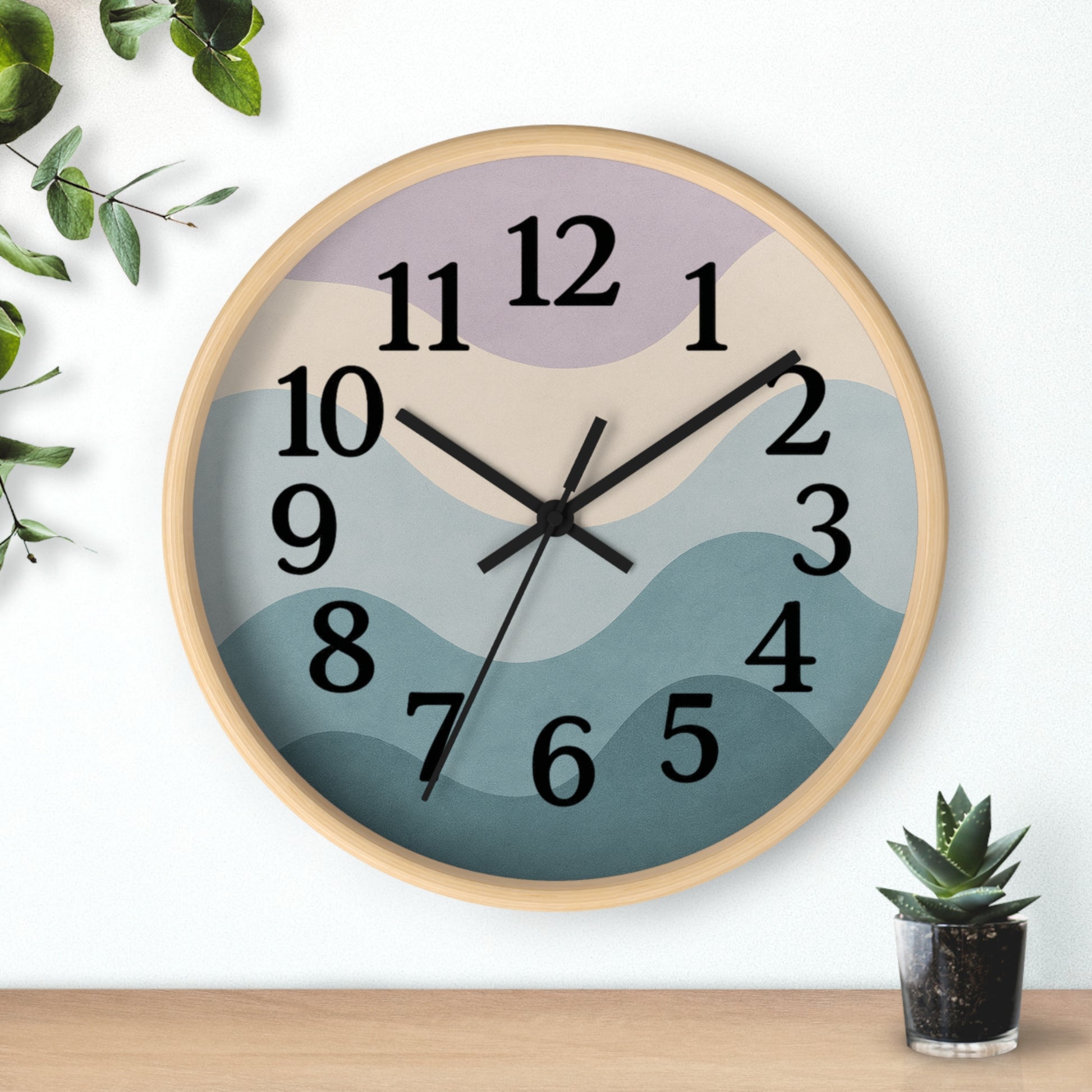 Serene Wave Wall Clock – Modern Home Décor, Gift for Ocean Lovers, Minimalist Timepiece, Coastal Vibes, Birthday Present