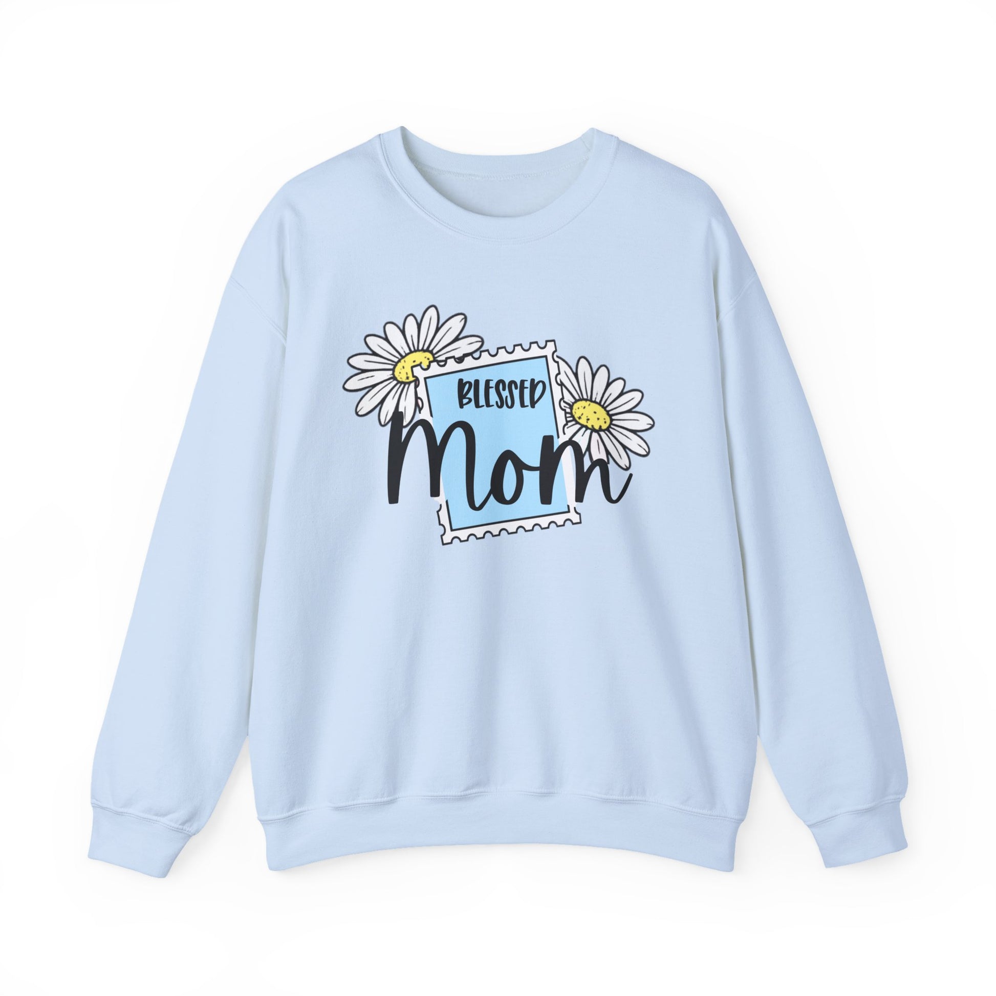 Blessed Mom Sweatshirt – Cute Mother’s Day Gift for Mom | Minimalist Stamp Design Crewneck | Mama Gift, Gift for Her