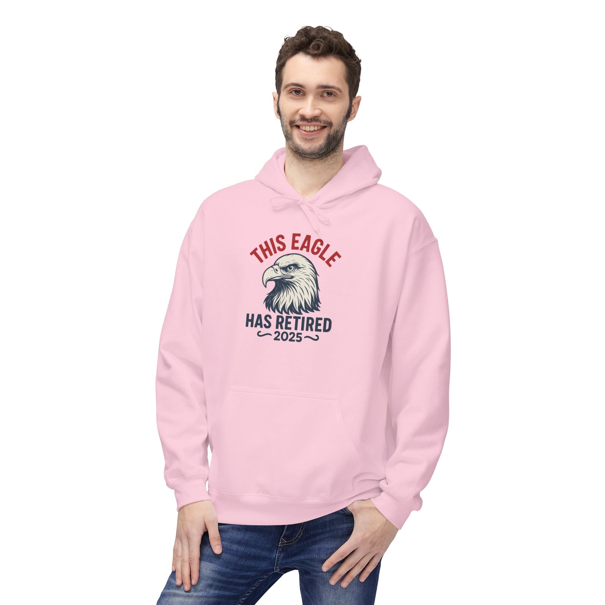 “This Eagle Has Retired” Retirement Eagle Hoodie - Unisex Midweight Fleece, Inspirational Gifts, Gifts For Postal Workers, Inspirational Gift Ideas
