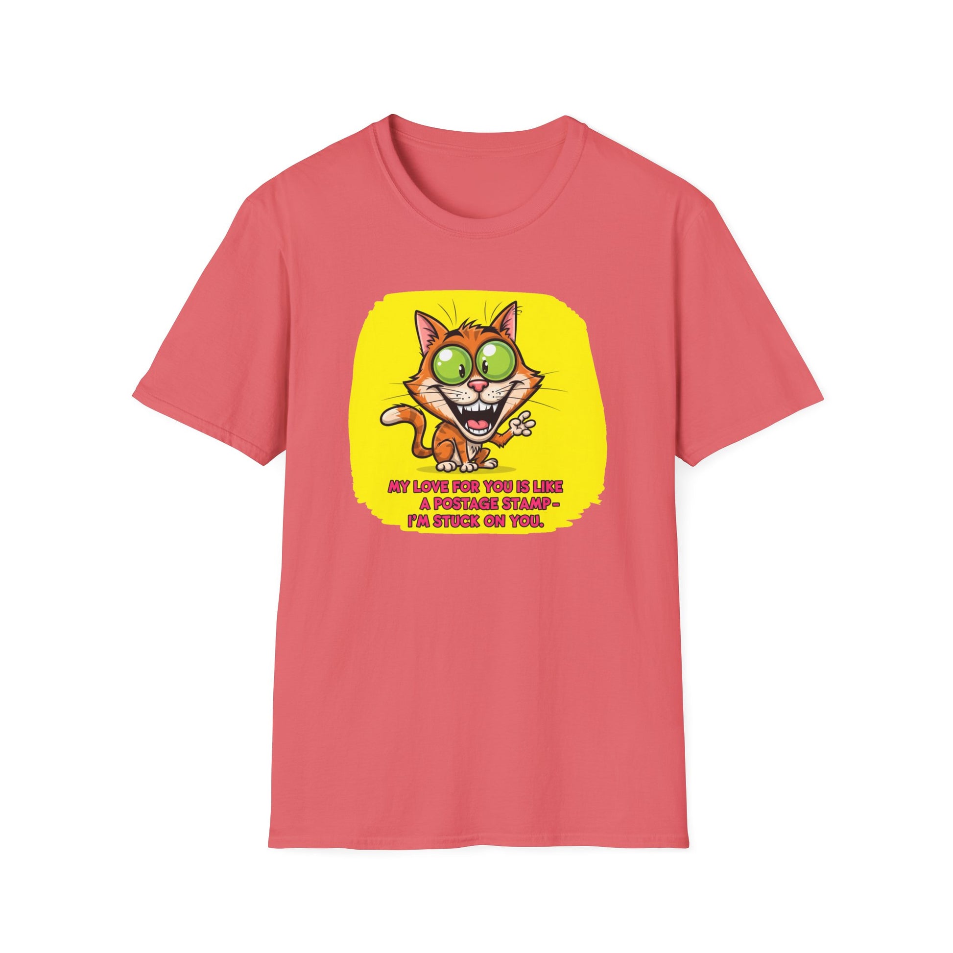My Love For You Is Like- Funny graphic T-shirt for cat lovers with a touch of postal humor
