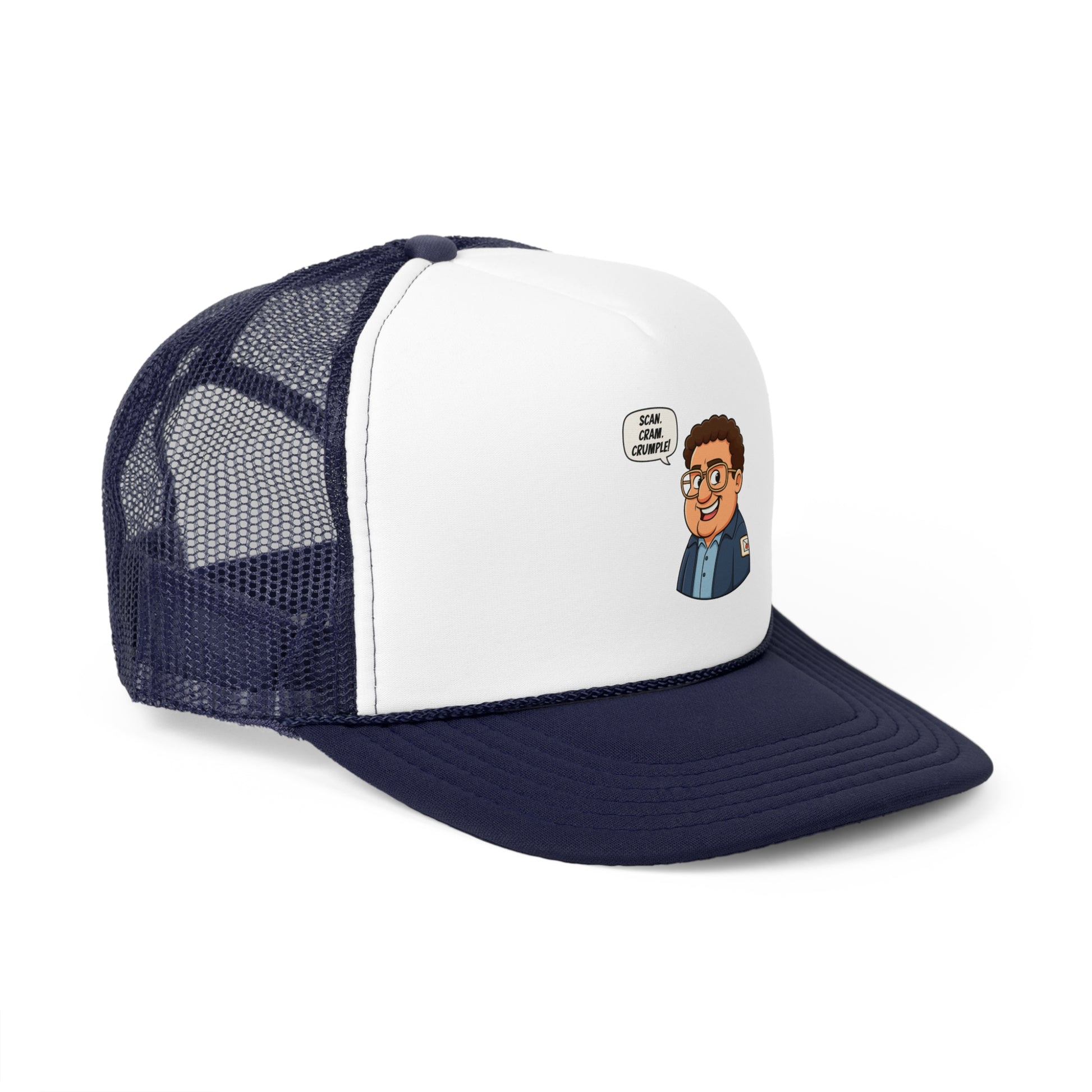 Whimsical Trucker Cap with Cartoon Design, Funny Hat for Casual Wear, Gift for Friends, Unique Cap for Summer Adventures