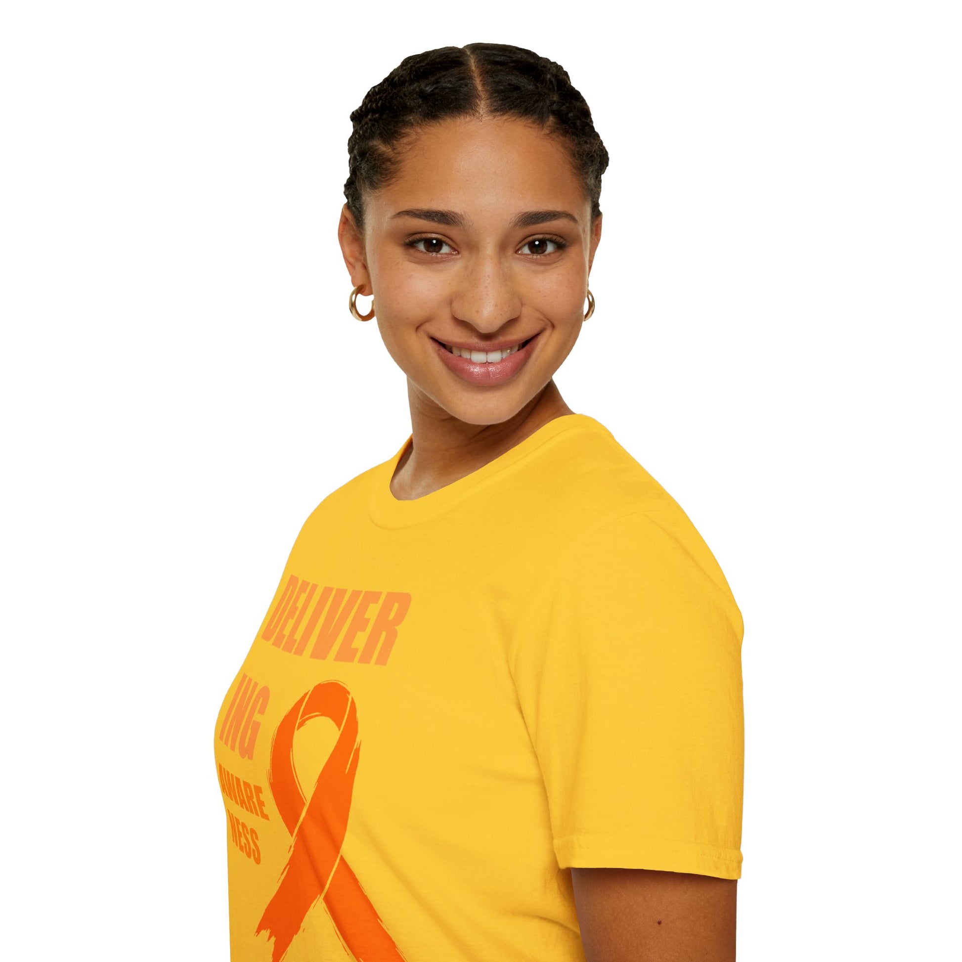 Multiple Sclerosis Awareness Shirt – Delivering Awareness Orange Ribbon Support Tee