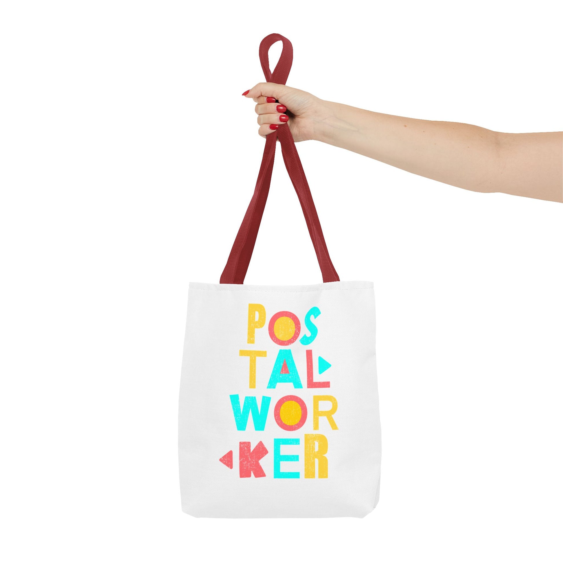Postal Worker Tote Bag — Colorful Retro Typography Mail Carrier Gift