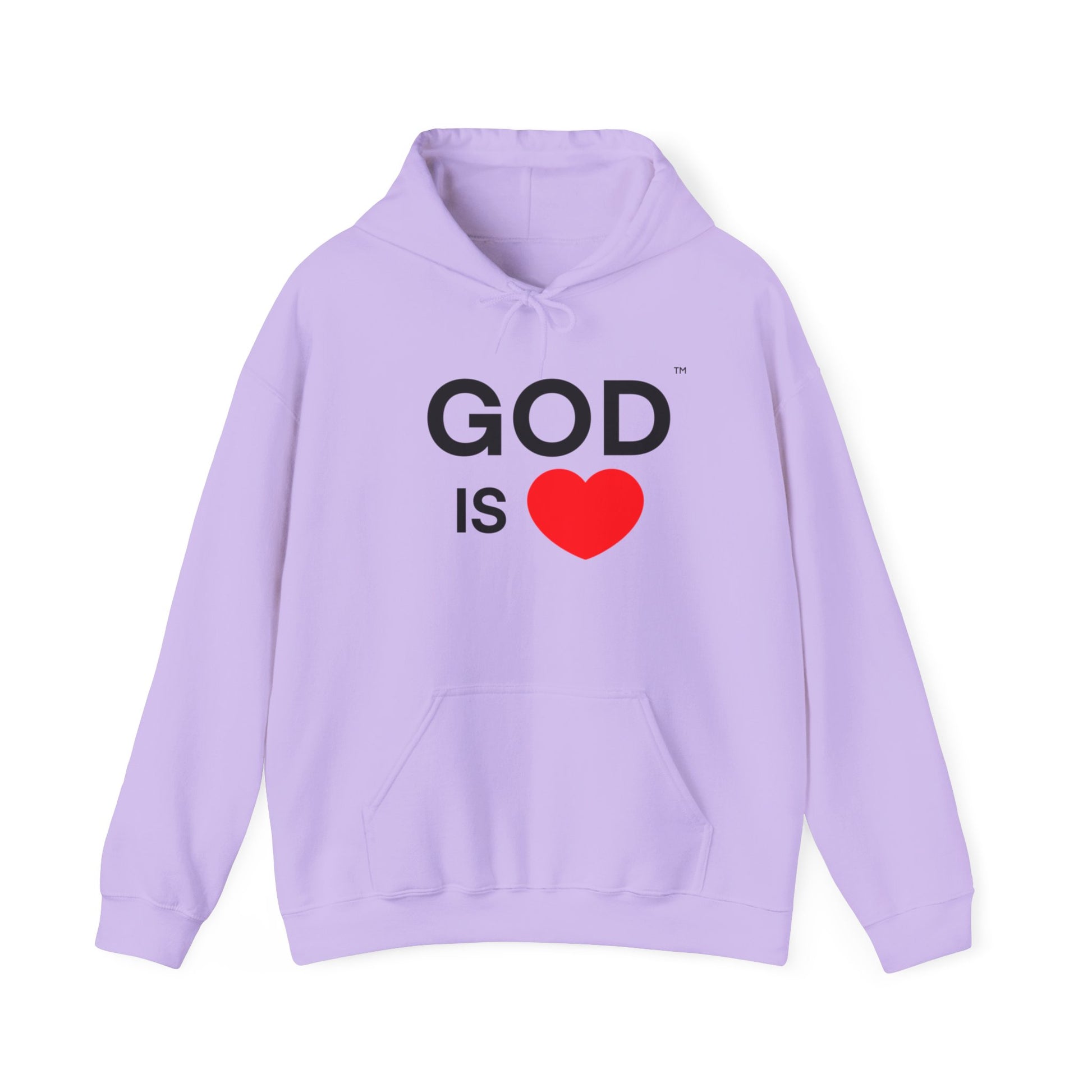 God Is Love™ Hoodie — Wear the Message, Christian Faith Pullover with Clean Bold Letters and Heart Graphic