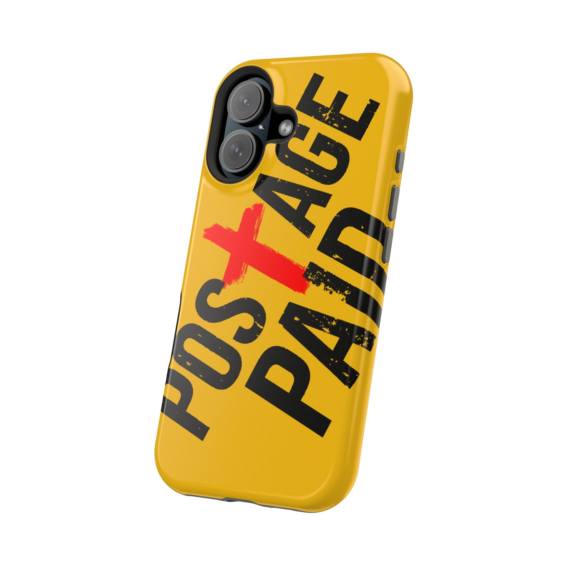Impact-Resistant Phone Case - 'Postage Paid' Design, Inspiration Phone Case, Gifts For Faith Believers, Gifts For Postal Workers, Inspirational Gifts.