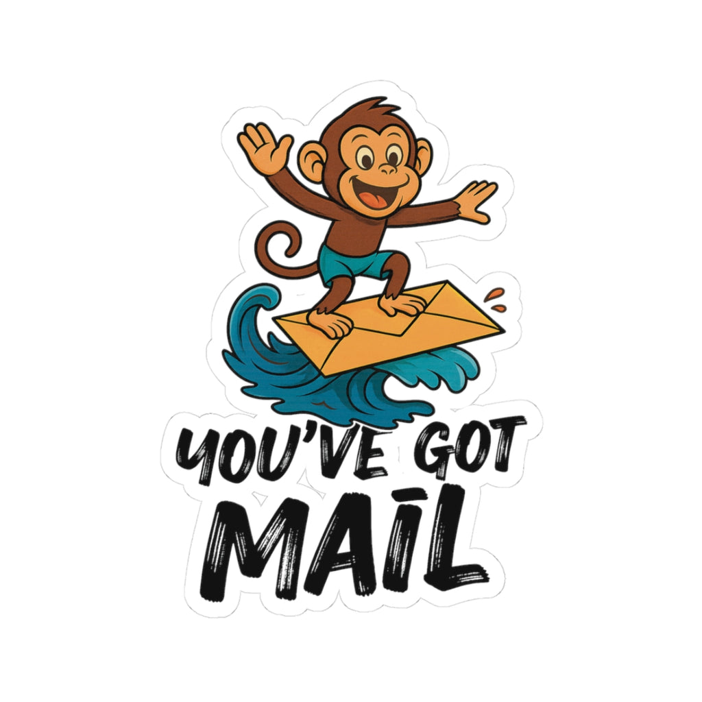 Whimsical Monkey Kiss-Cut Stickers, Perfect for Laptops, Water Bottles, Gift Cards, Party Favors, Cute Stationery