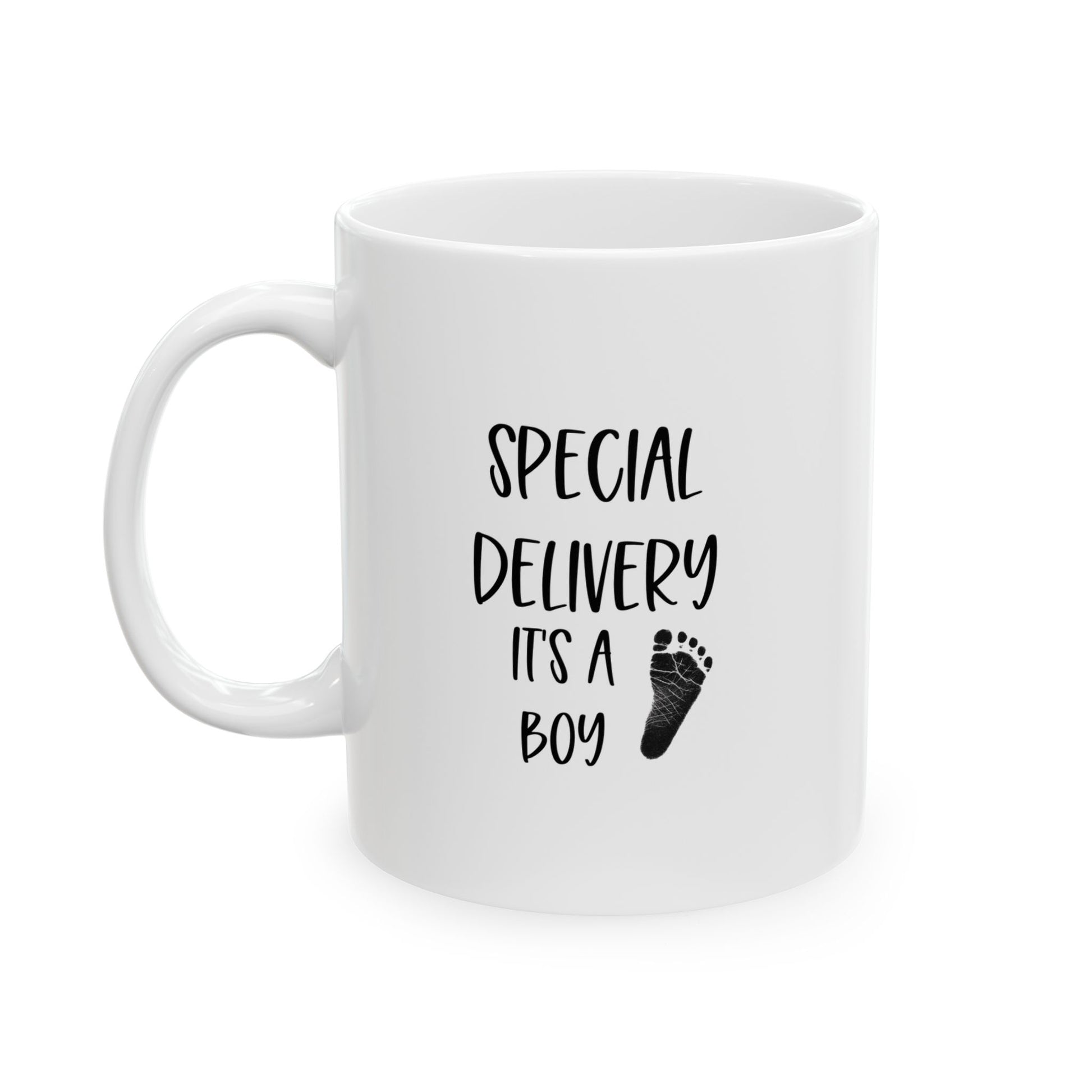 Special Delivery Baby Boy Ceramic Mug - Perfect Daily Inspiration for Coffee Lovers