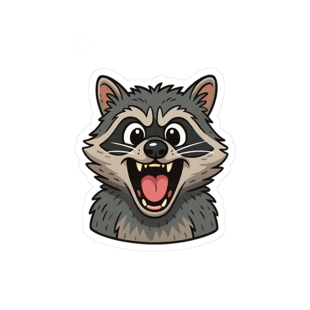 Playful Raccoon Kiss-Cut Stickers | Cute Animal Decals for Laptop, Journal, Water Bottle, Kids Room, Fun Gifts