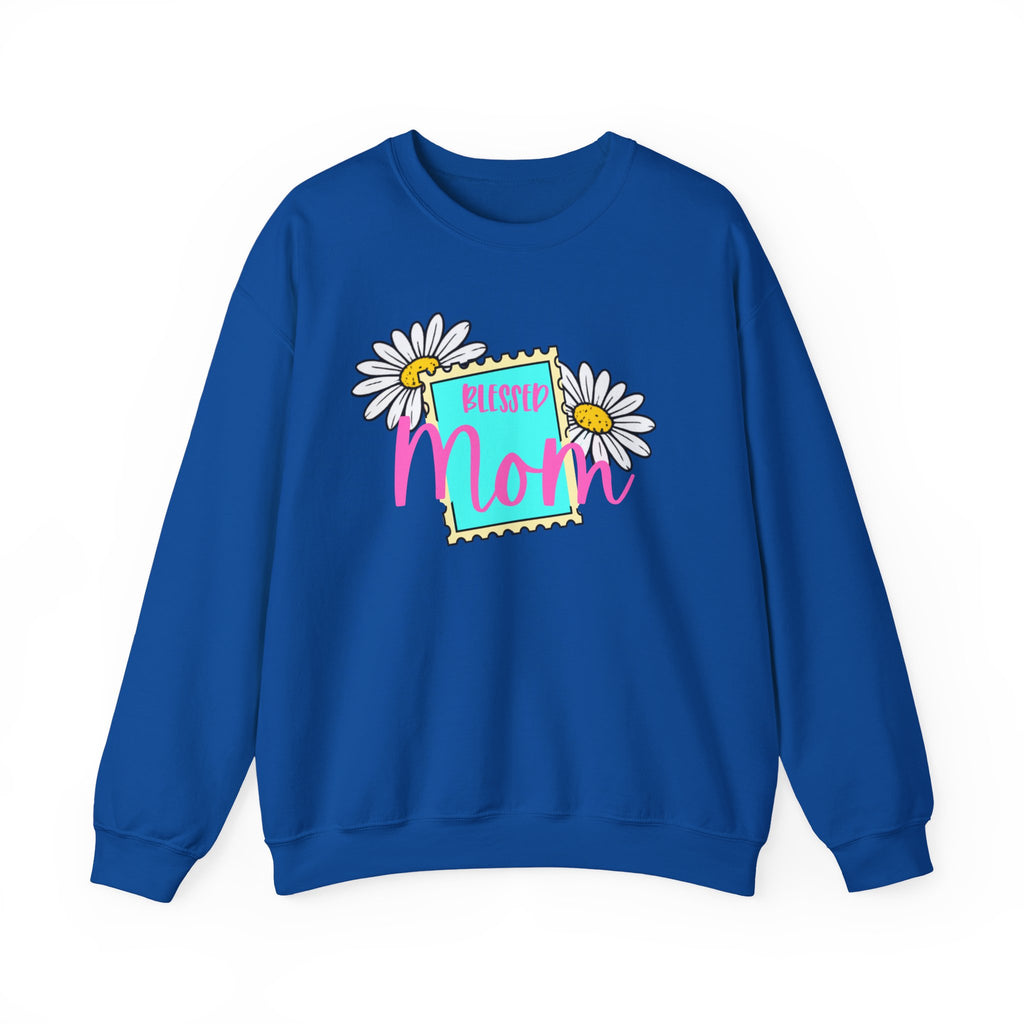 Blessed Mom Sweatshirt – Cute Mother’s Day Gift for Mom | Minimalist Stamp Design Crewneck | Mama Gift, Gift for Her