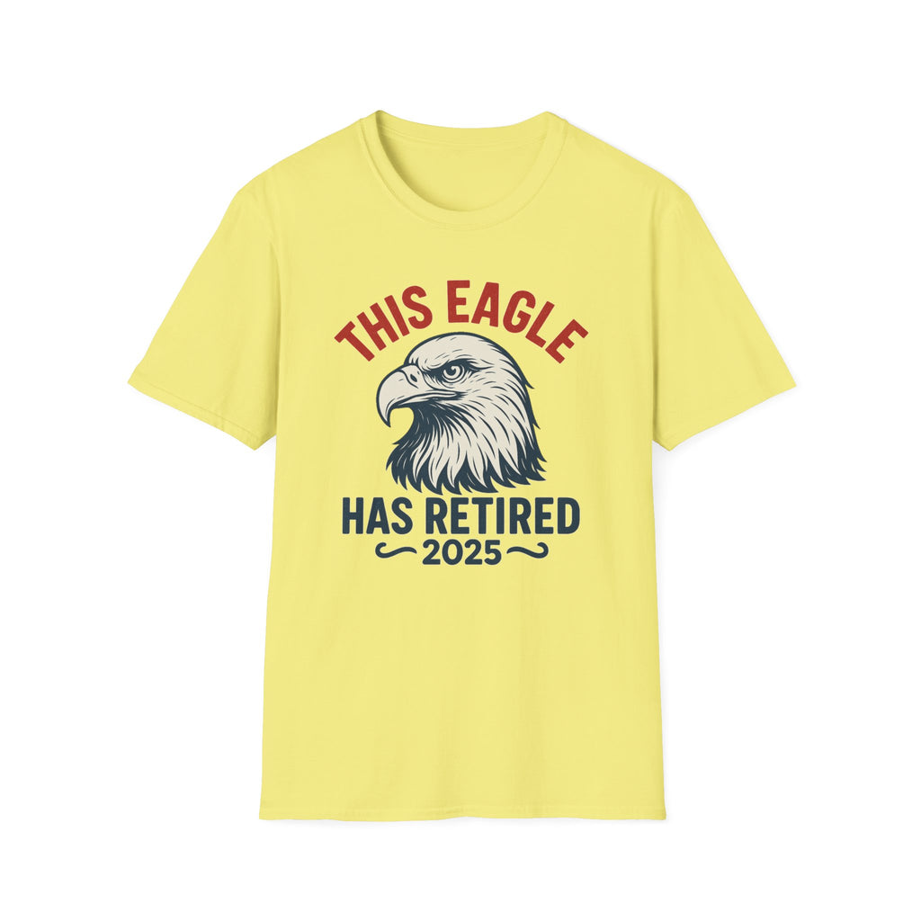 This Eagle Has Retired 2025 - Funny Eagle Retirement T-Shirt, Postal Retirement Gifts, Gifts For Postal Workers