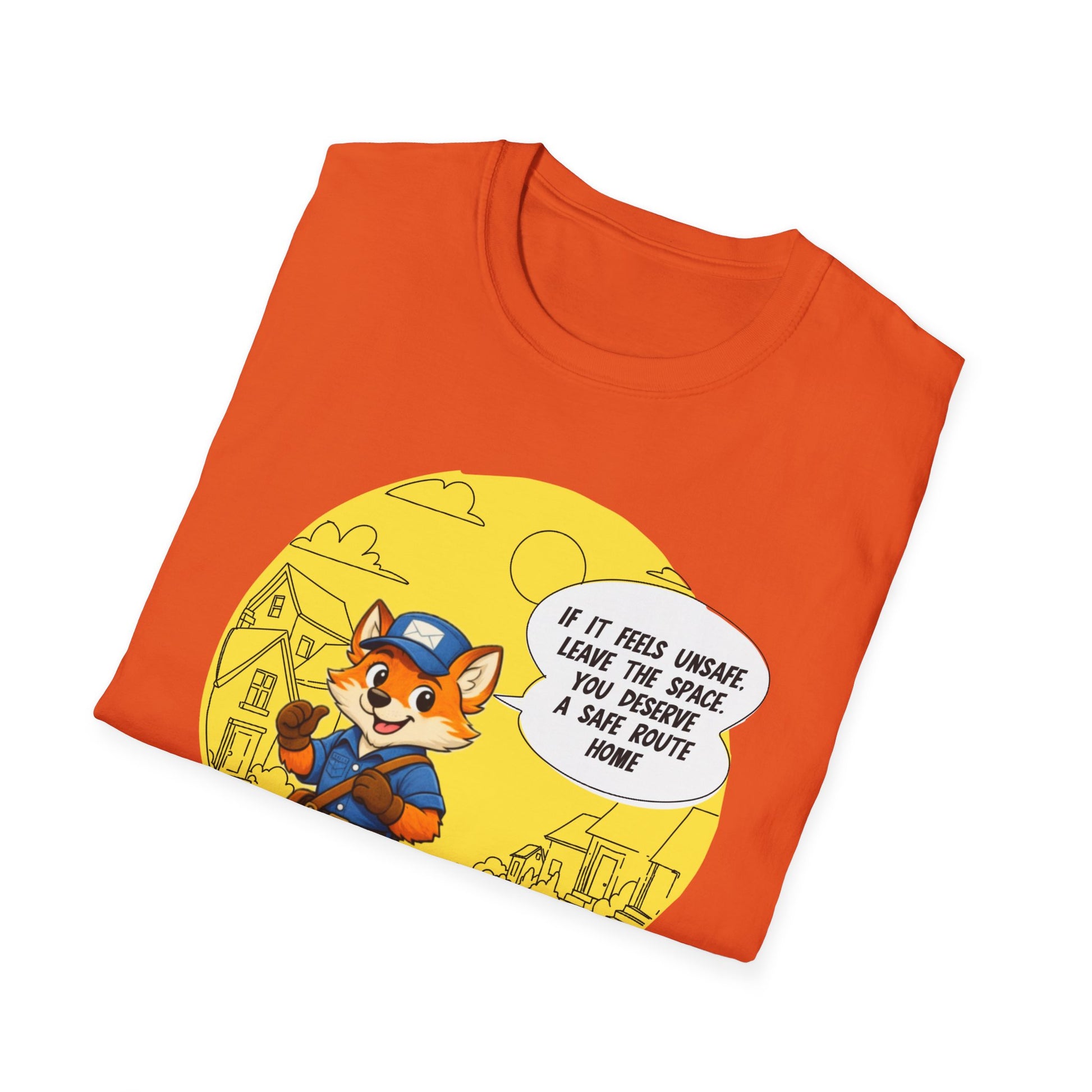 Safe Route Home – Delivery Worker Safety Awareness T-Shirt