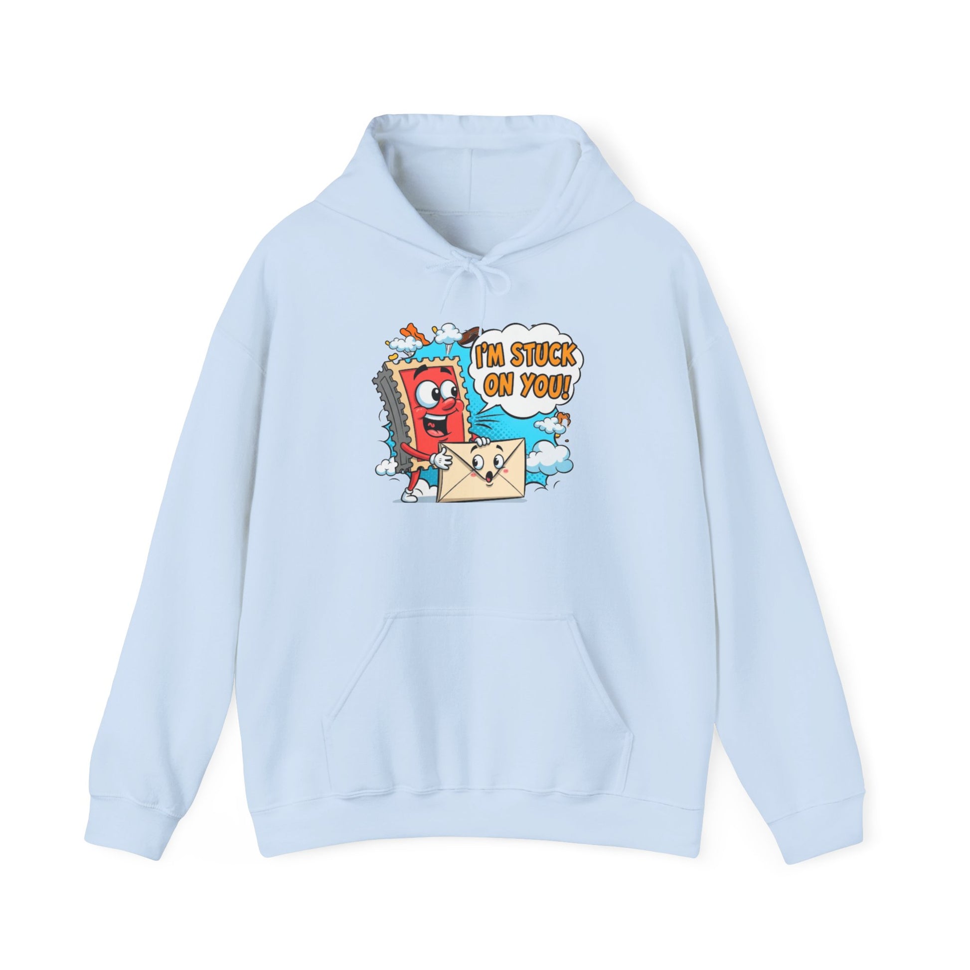 Cute 'I'm Stuck on You' Hoodie, Funny Gift for Friends, Valentine's Day, Cozy Sweatshirt for All