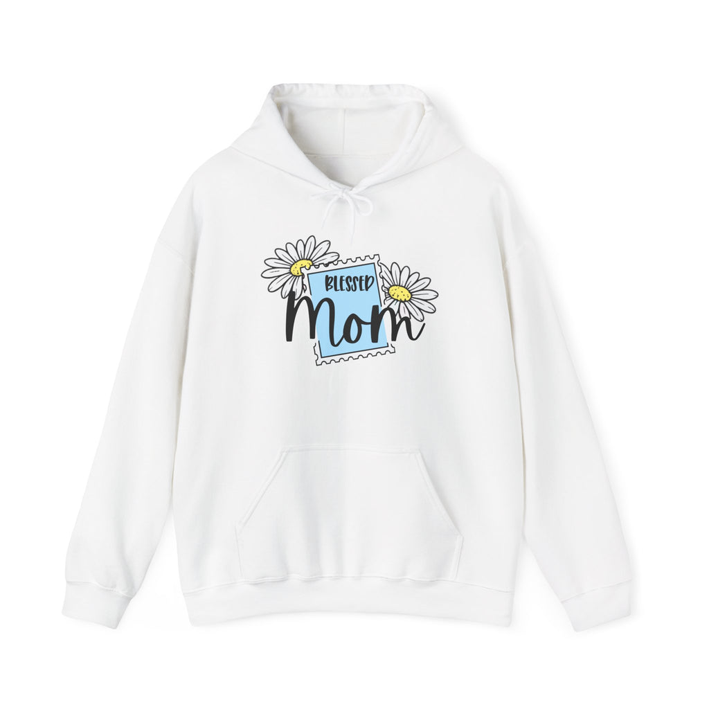 Blessed Mom Hoodie – Cute Mother’s Day Gift for Mom | Minimalist Stamp Design Mom Sweatshirt