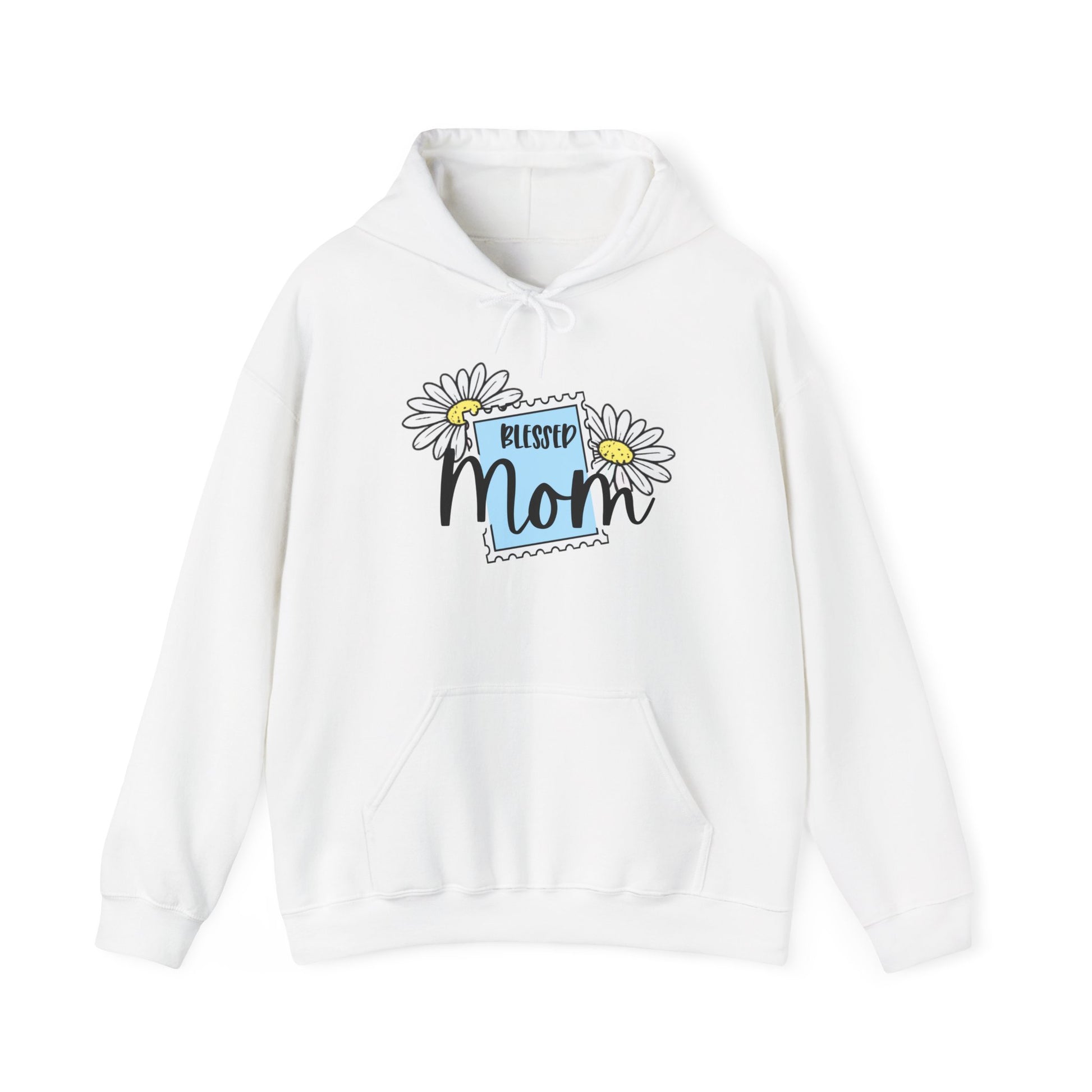 Blessed Mom Hoodie – Cute Mother’s Day Gift for Mom | Minimalist Stamp Design Mom Sweatshirt