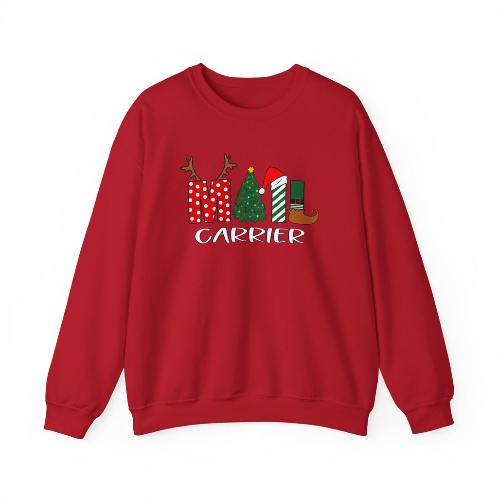 Festive Mail Carrier Sweatshirt, Holiday Gifts For Mail Carriers, Sweatshirts For Mail Carriers.