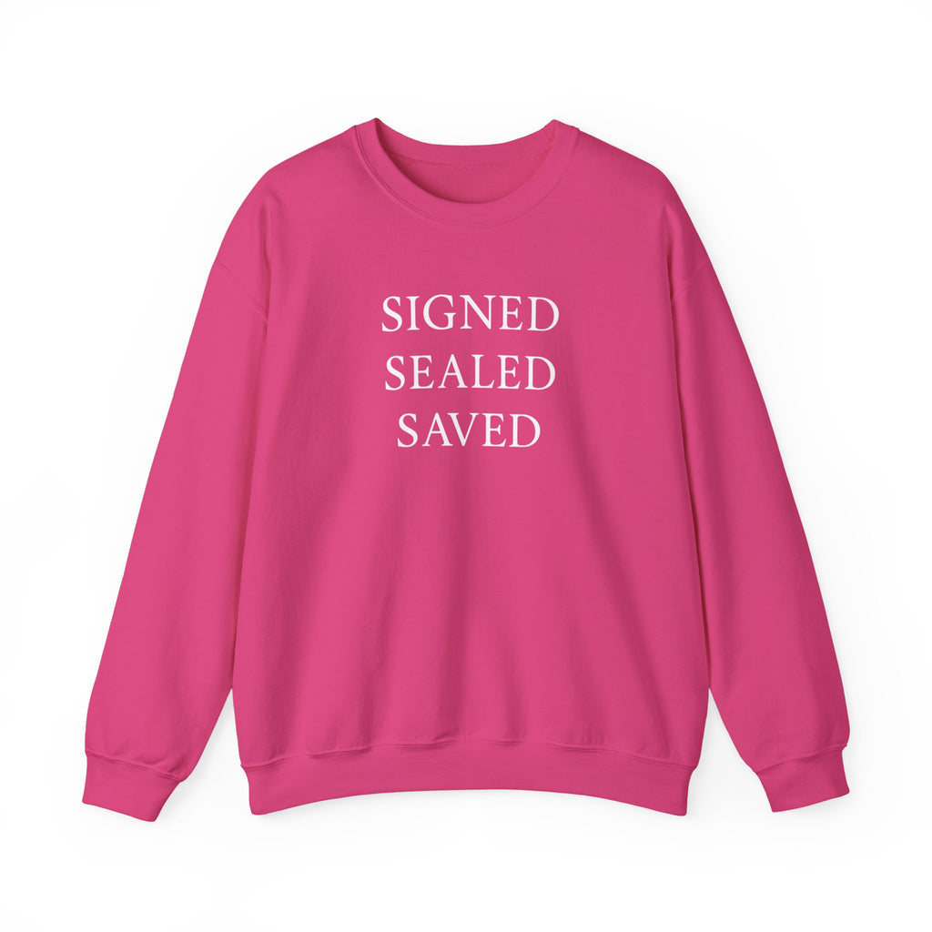 Signed Sealed Saved Crewneck Sweatshirt, Postal Workers Sweatshirts, Christian Sweatshirts, Gifts For Postal Workers, Gift Ideas.