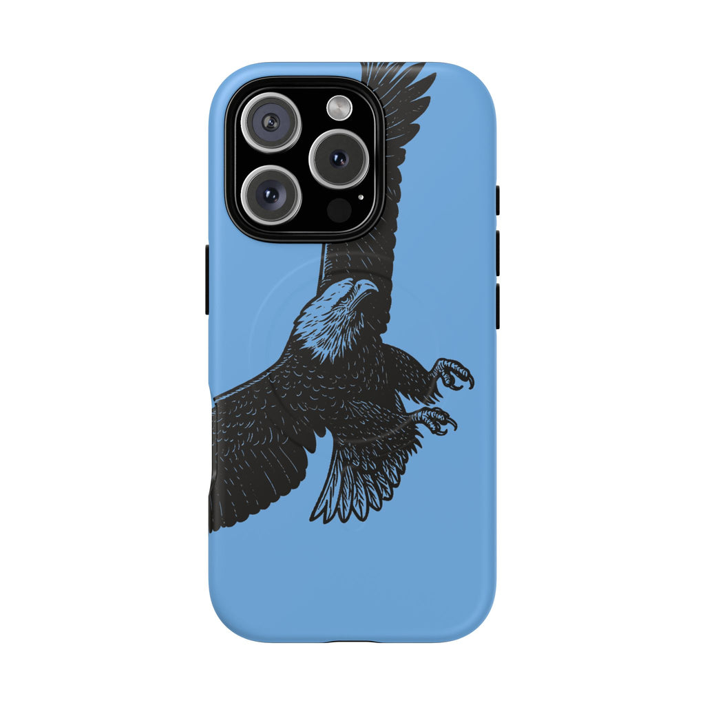 Eagle Flight Tough Magnetic Phone Case — Protective Magnetic Snap Cover with Soaring Eagle Design