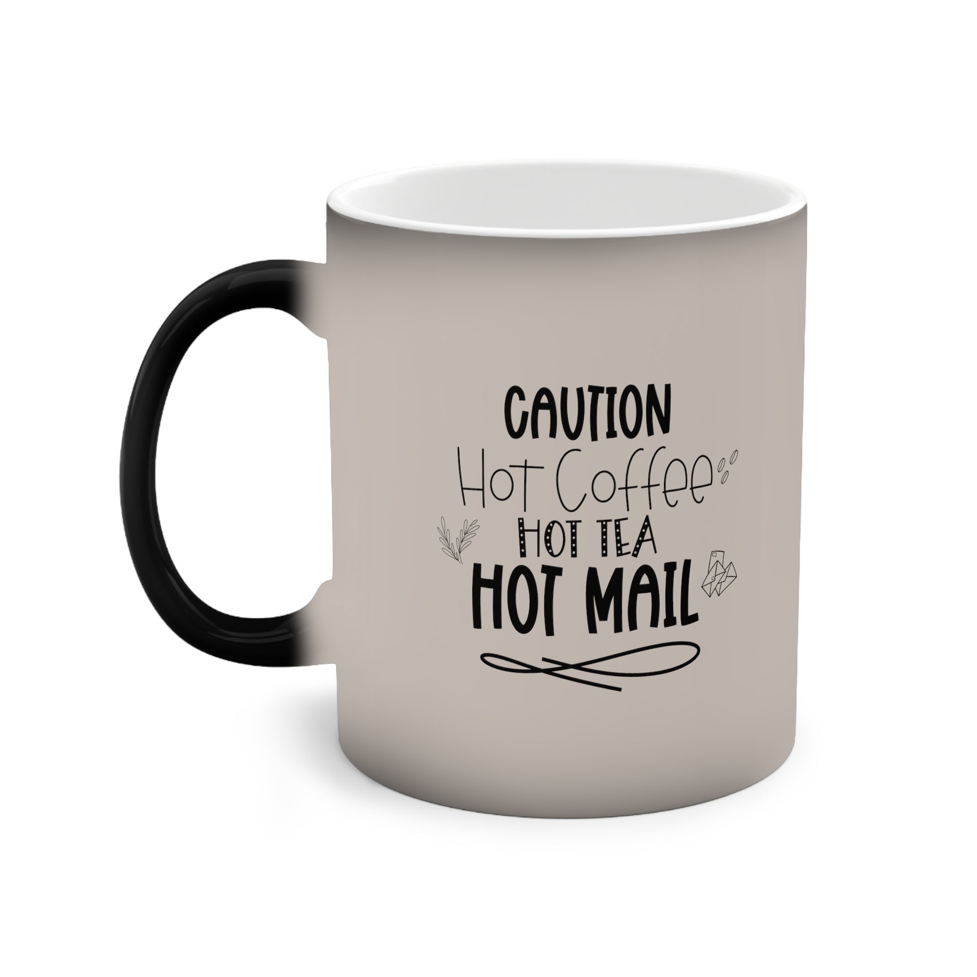 Hot Coffee, Tea, Mail Design Color-Changing Coffee Mug - Perfect for Cozy Mornings & Gifts, Gift Ideas For Postal Workers and Family