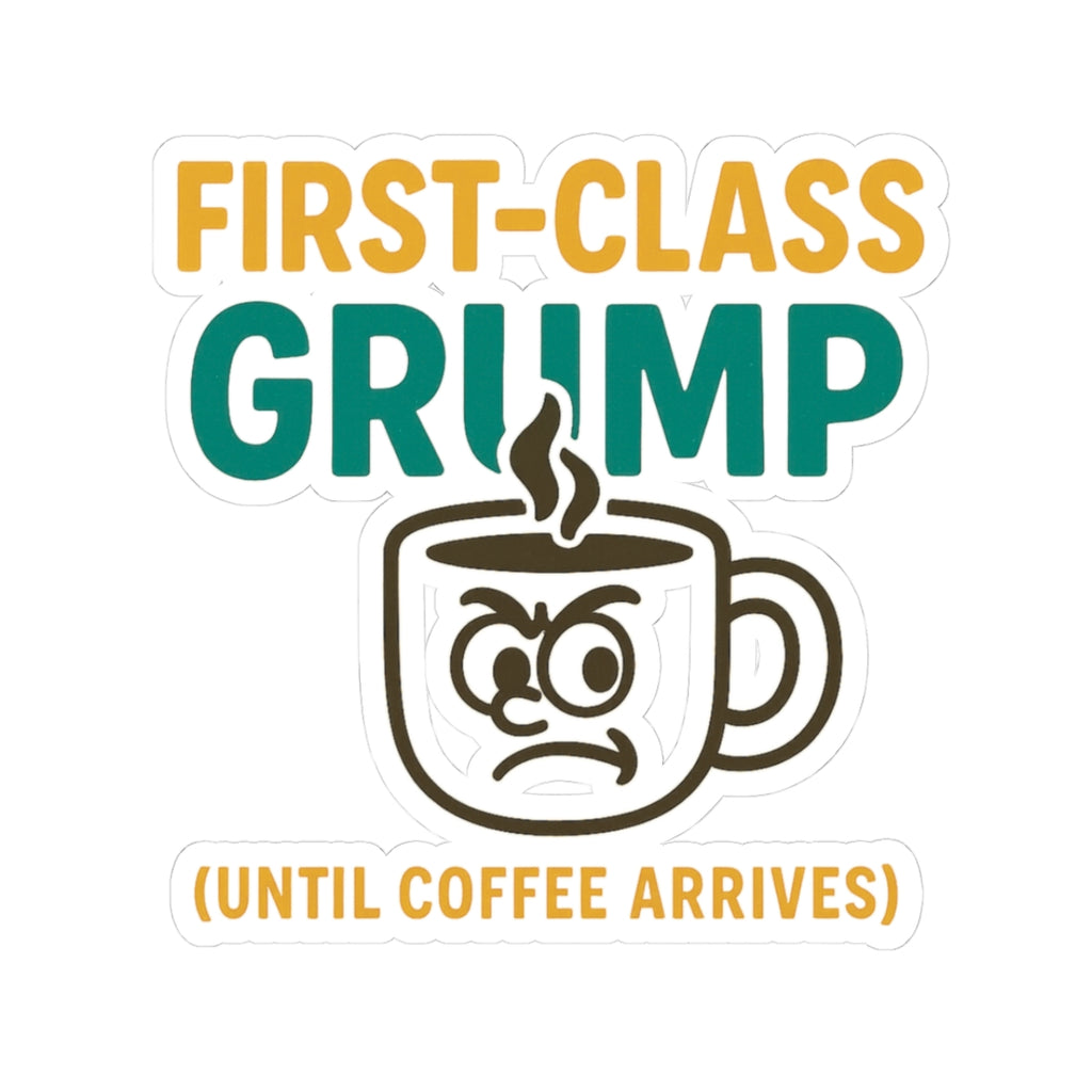 Funny Coffee Grump Stickers | First-Class Grump | Cute Mug Design | Perfect Gift for Coffee Lovers, Laptop Decals, Office Decor, Snack [...]