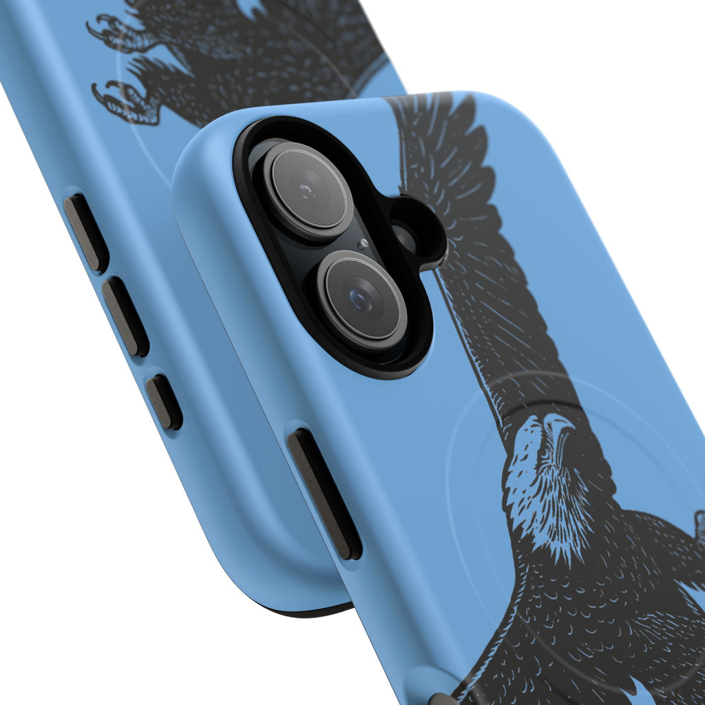 Eagle Flight Tough Magnetic Phone Case — Protective Magnetic Snap Cover with Soaring Eagle Design