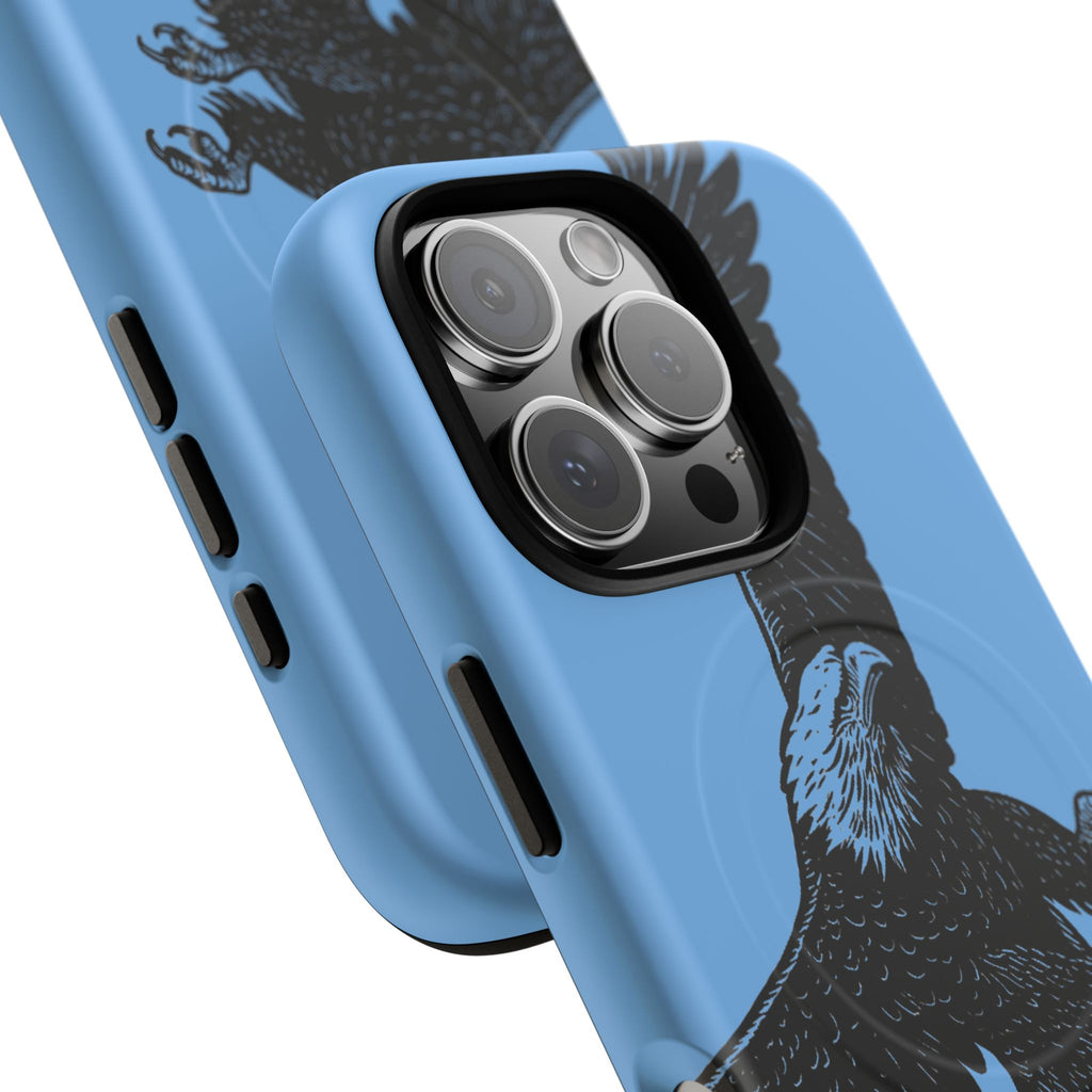 Eagle Flight Tough Magnetic Phone Case — Protective Magnetic Snap Cover with Soaring Eagle Design