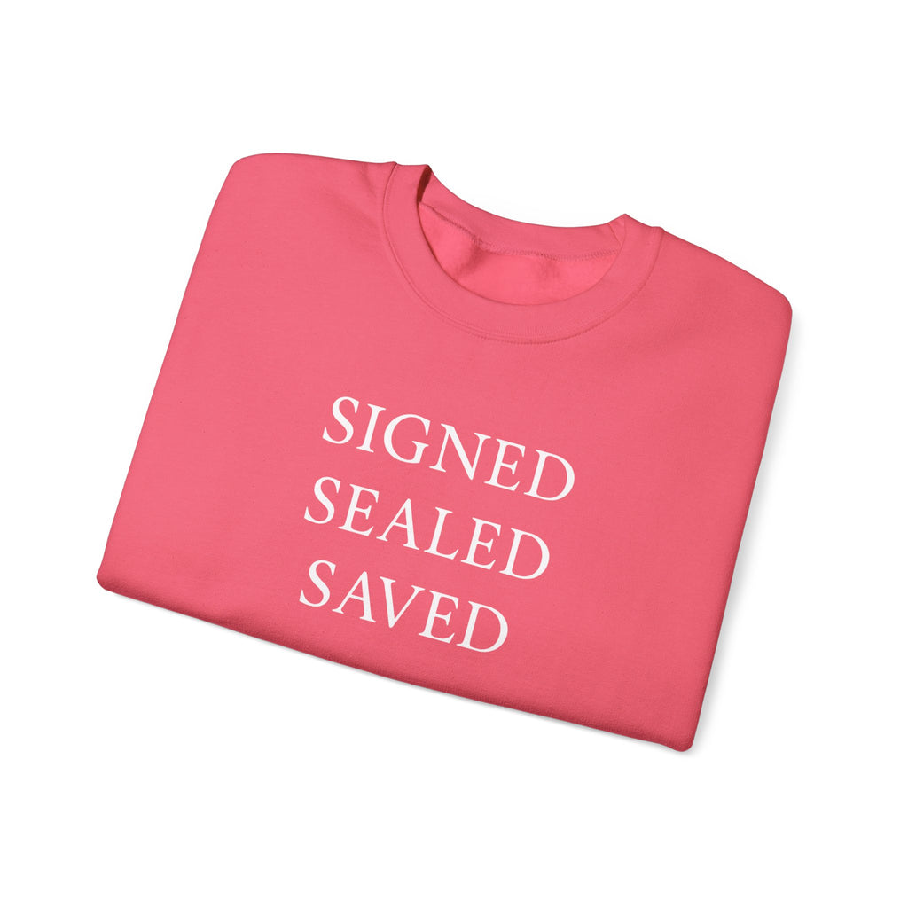Signed Sealed Saved Crewneck Sweatshirt, Postal Workers Sweatshirts, Christian Sweatshirts, Gifts For Postal Workers, Gift Ideas.