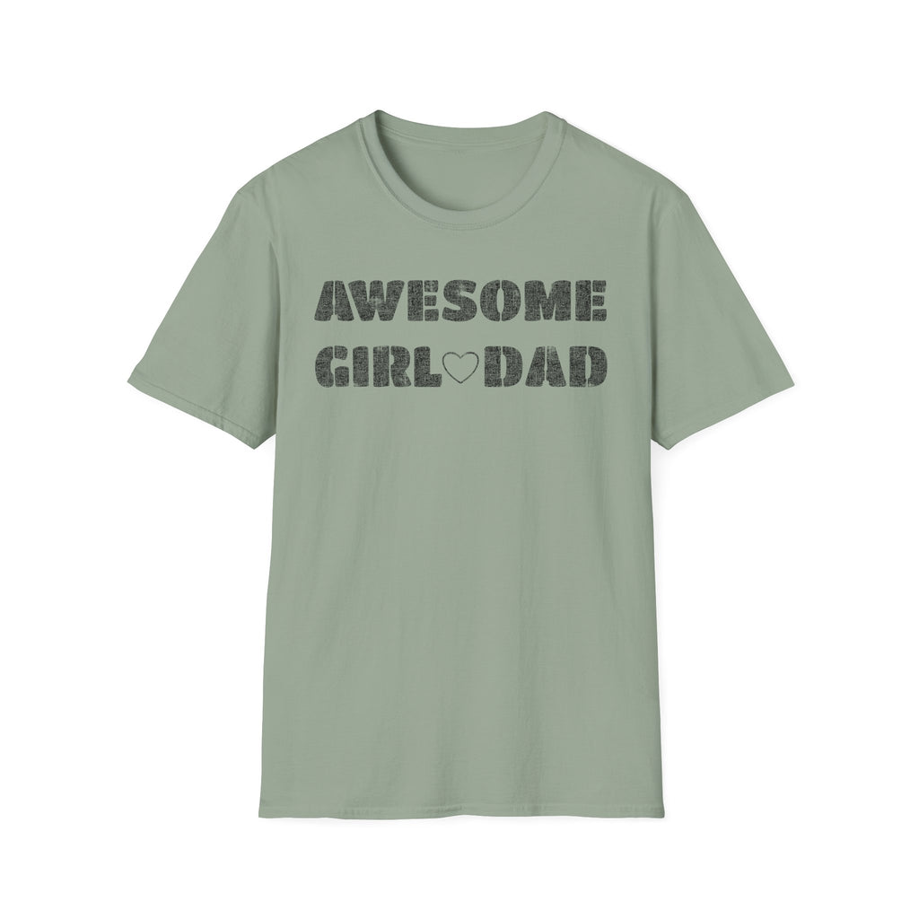 Awesome Girl Dad T-Shirt — Vintage Stencil Father’s Day Tee