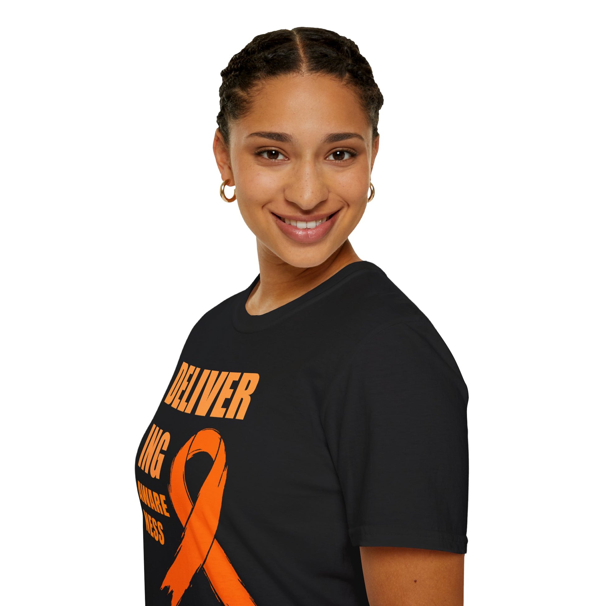 Multiple Sclerosis Awareness Shirt – Delivering Awareness Orange Ribbon Support Tee