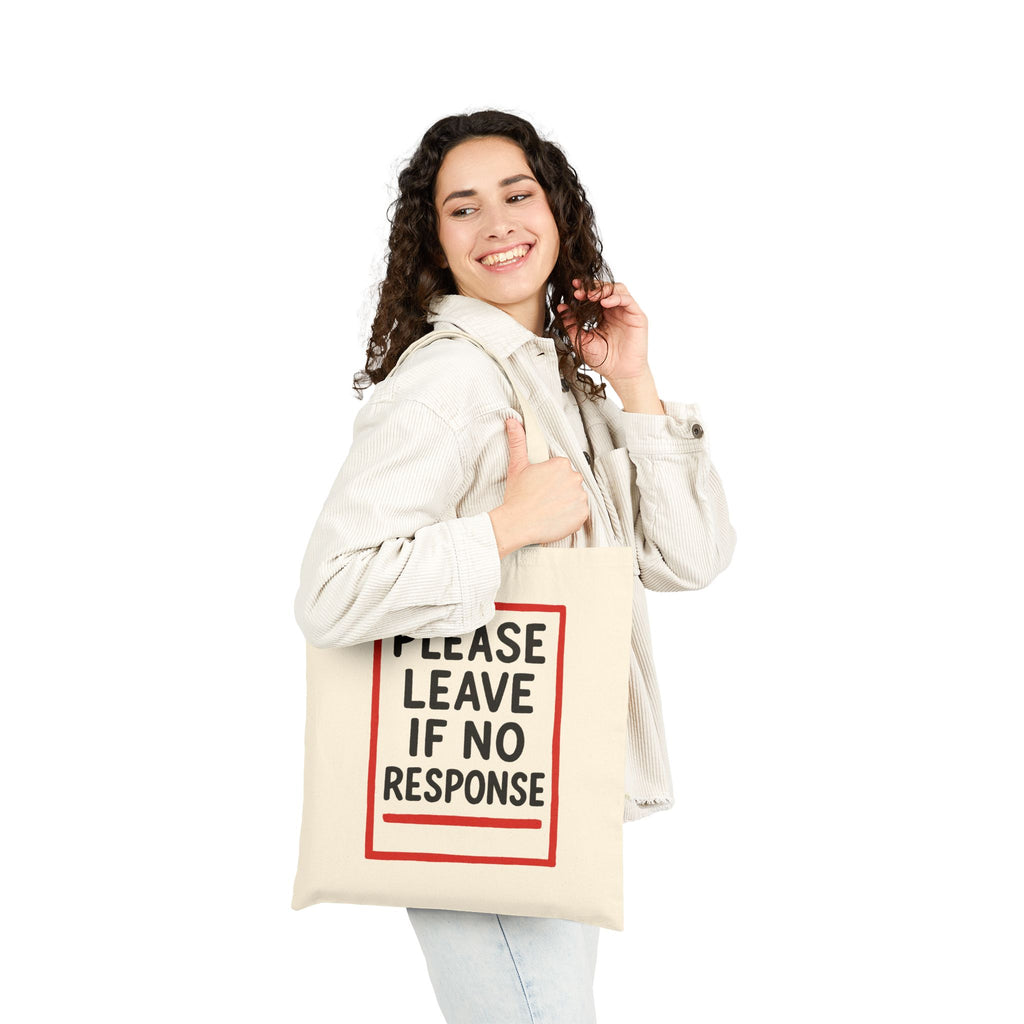 Please Leave Humorous Cotton Canvas Tote Bag - Eco-Friendly Grocery, Beach, Shopping, Gift, Birthday