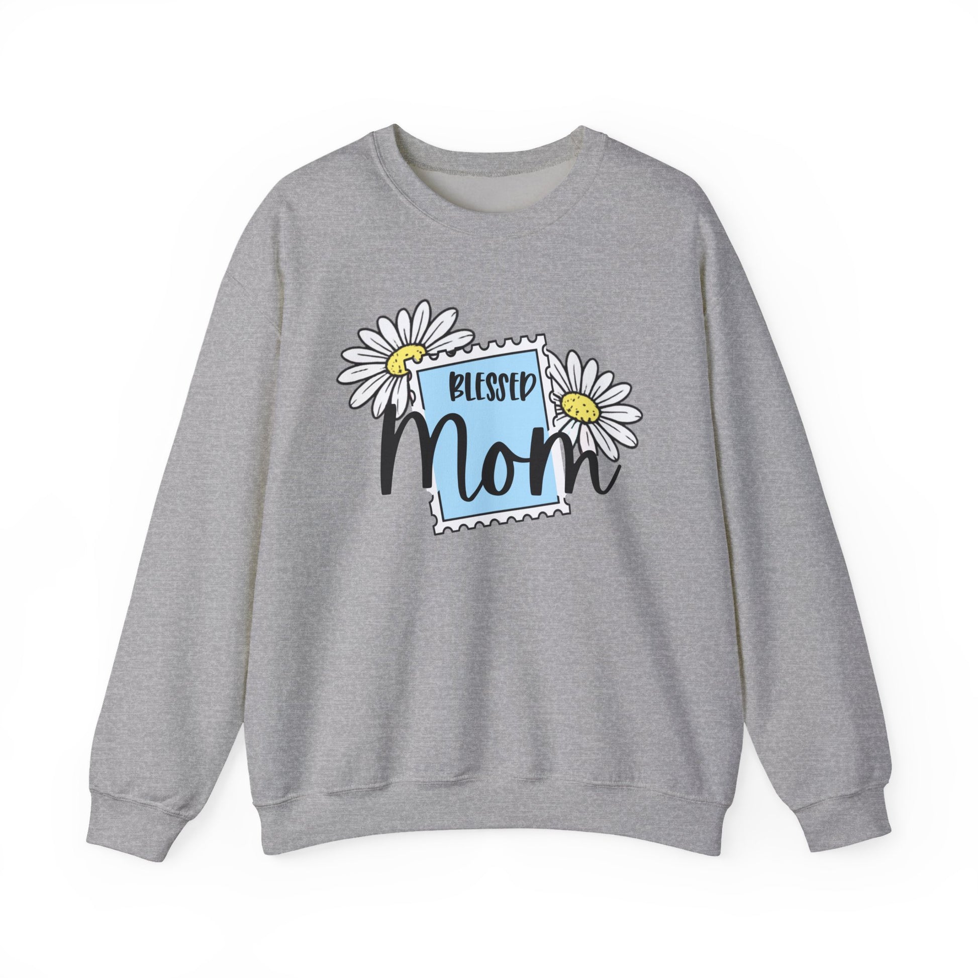 Blessed Mom Sweatshirt – Cute Mother’s Day Gift for Mom | Minimalist Stamp Design Crewneck | Mama Gift, Gift for Her
