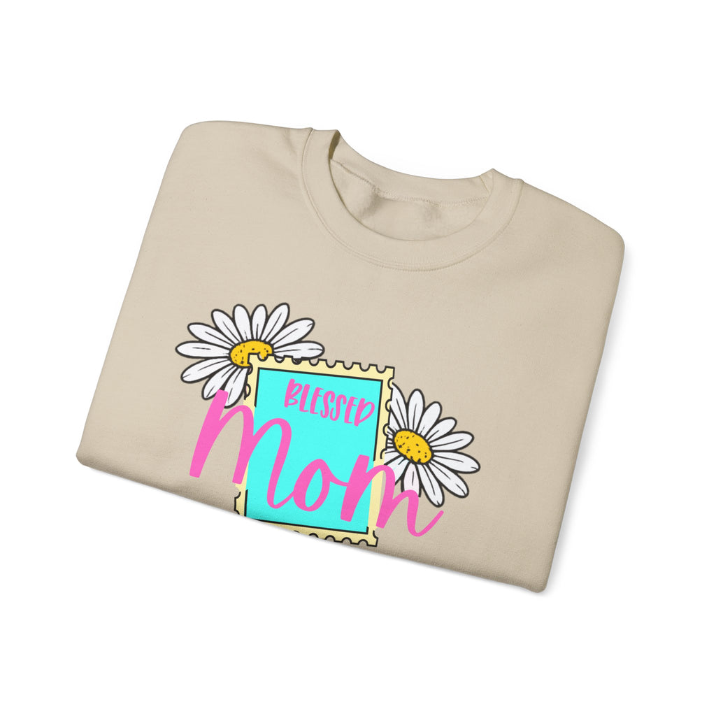 Blessed Mom Sweatshirt – Cute Mother’s Day Gift for Mom | Minimalist Stamp Design Crewneck | Mama Gift, Gift for Her