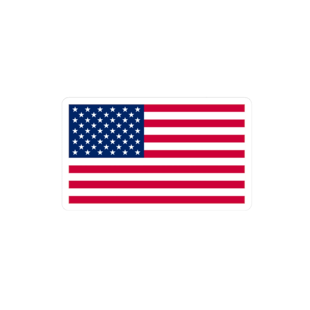 American Flag Kiss-Cut Sticker — USA Patriotic Decal for Laptops, Water Bottles & Cars