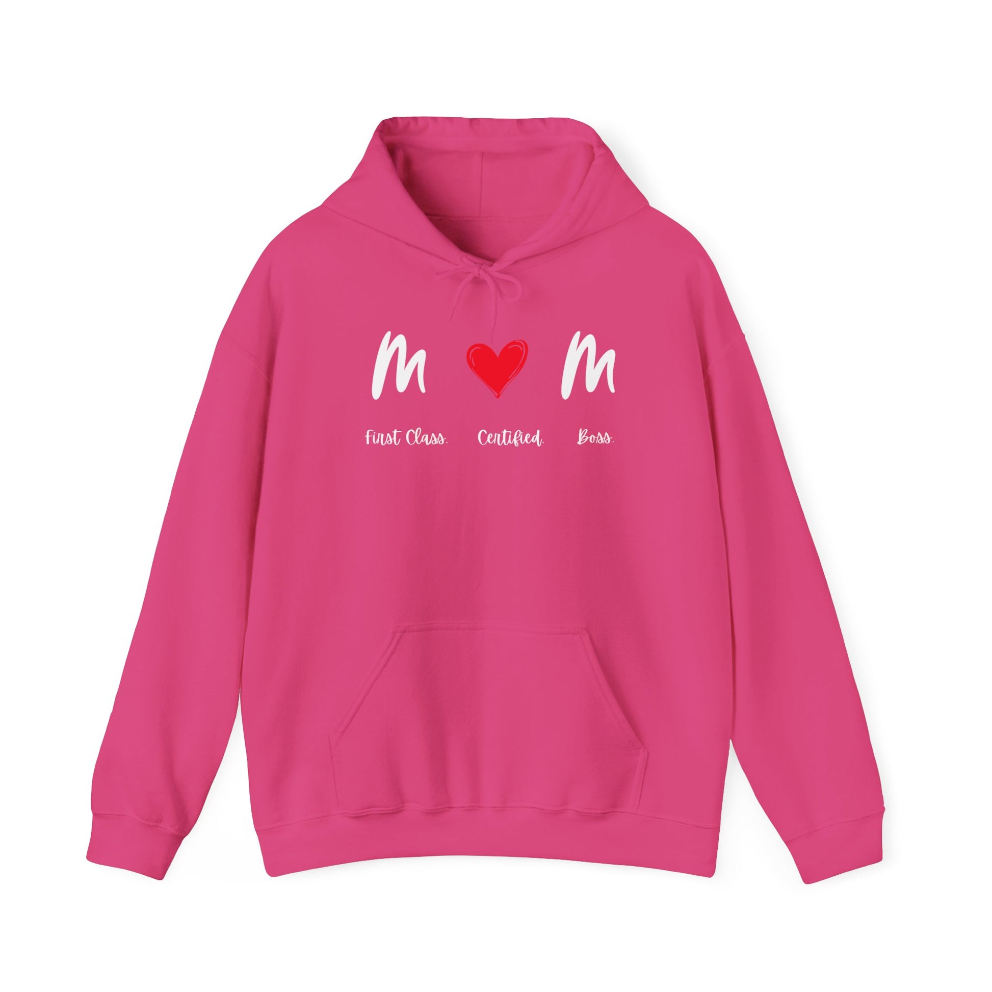 Mom Boss Hoodie – Certified Boss Mom Sweatshirt | First Class Mom Gift | Cute Mom Life Pullover Hoodie