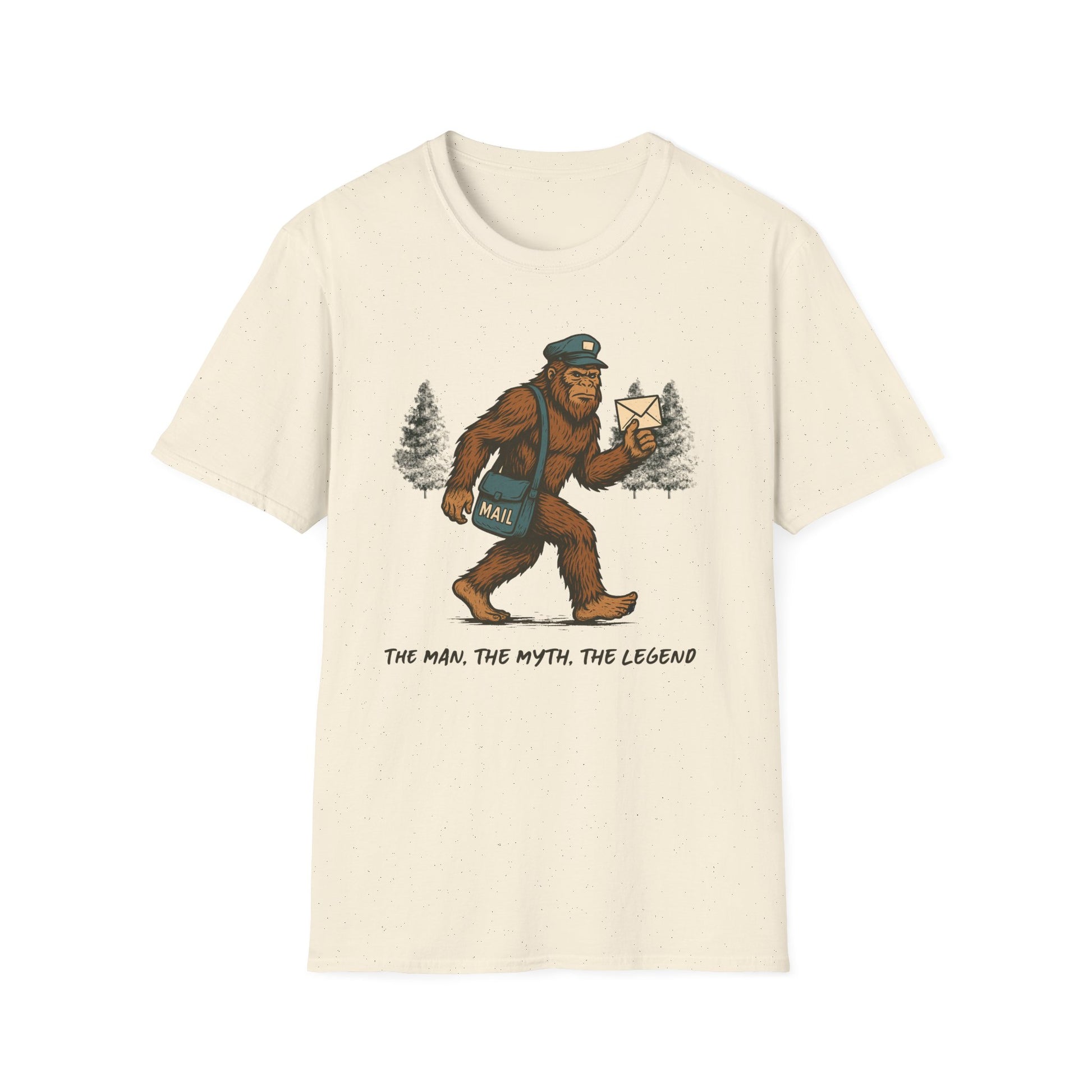 Sasquatch Mail Unisex T-Shirt | The Man, The Myth, The Legend | Postal Carrier, Perfect for Nature Lovers, Gifts, and Funny Graphic Tees