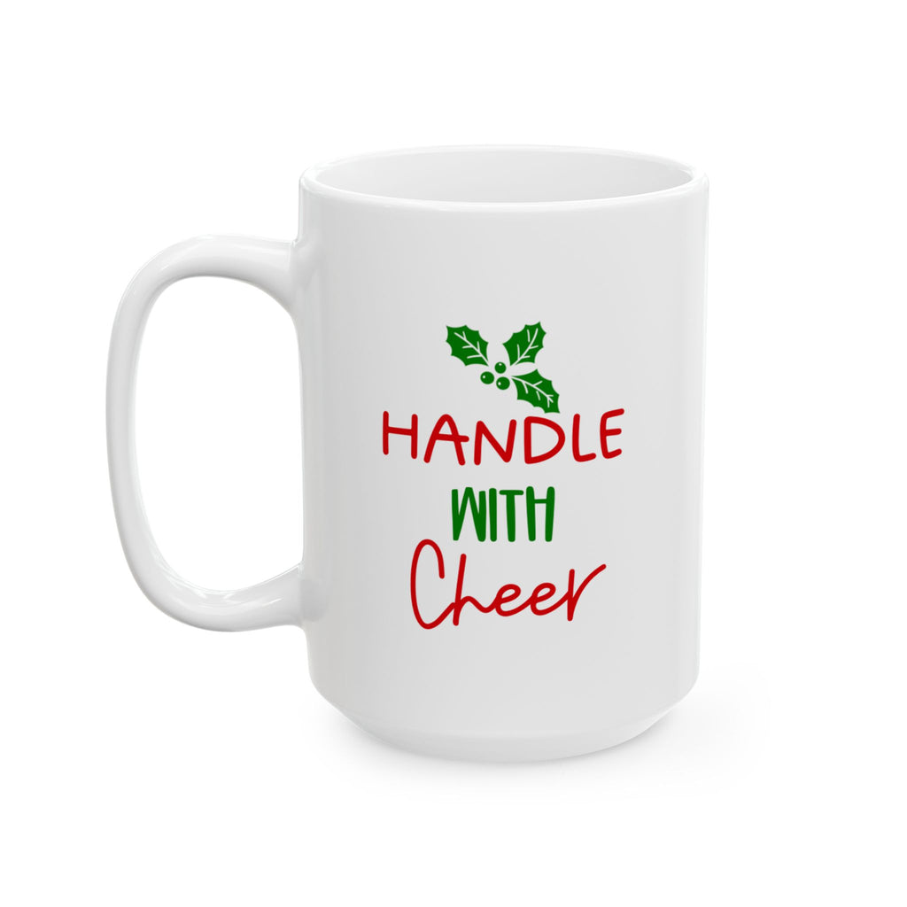 Happy Holidays Ceramic Coffee Mug, Festive Mug, Gift for Coffee Lovers, Personalized Holiday Mug, Christmas Gift Idea