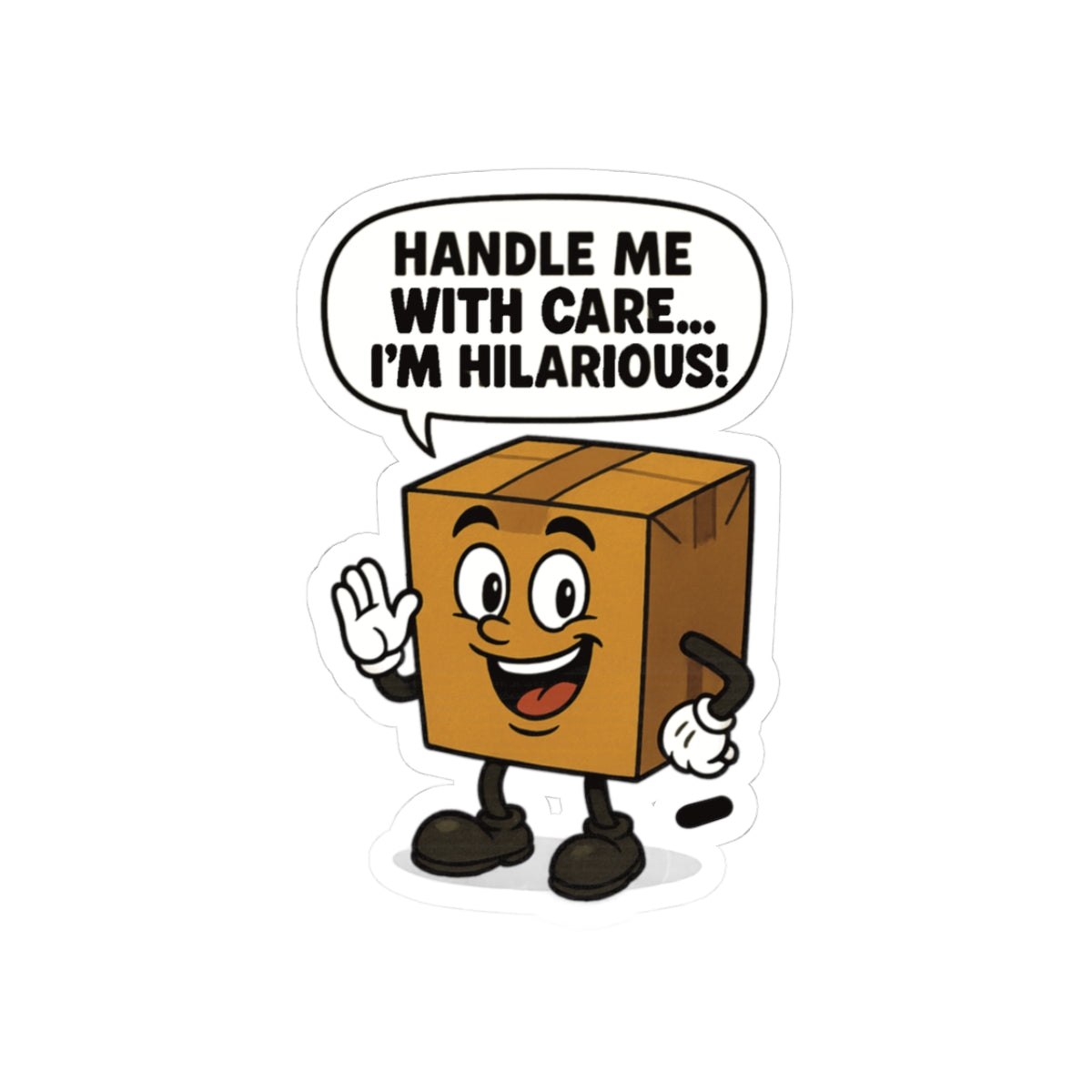 Funny Box Character Kiss-Cut Stickers - Whimsical Laptop Decor, Gift for Friends, Hilarious Home Office Decor, Funny Gift Ideas, [...]