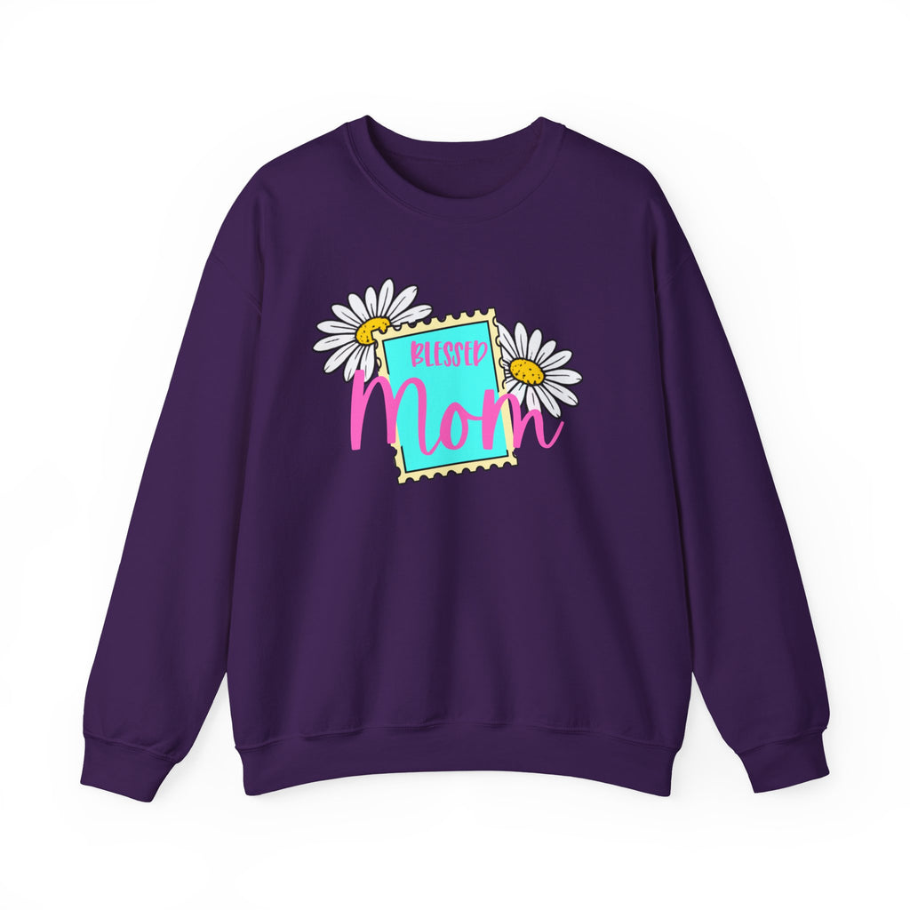 Blessed Mom Sweatshirt – Cute Mother’s Day Gift for Mom | Minimalist Stamp Design Crewneck | Mama Gift, Gift for Her