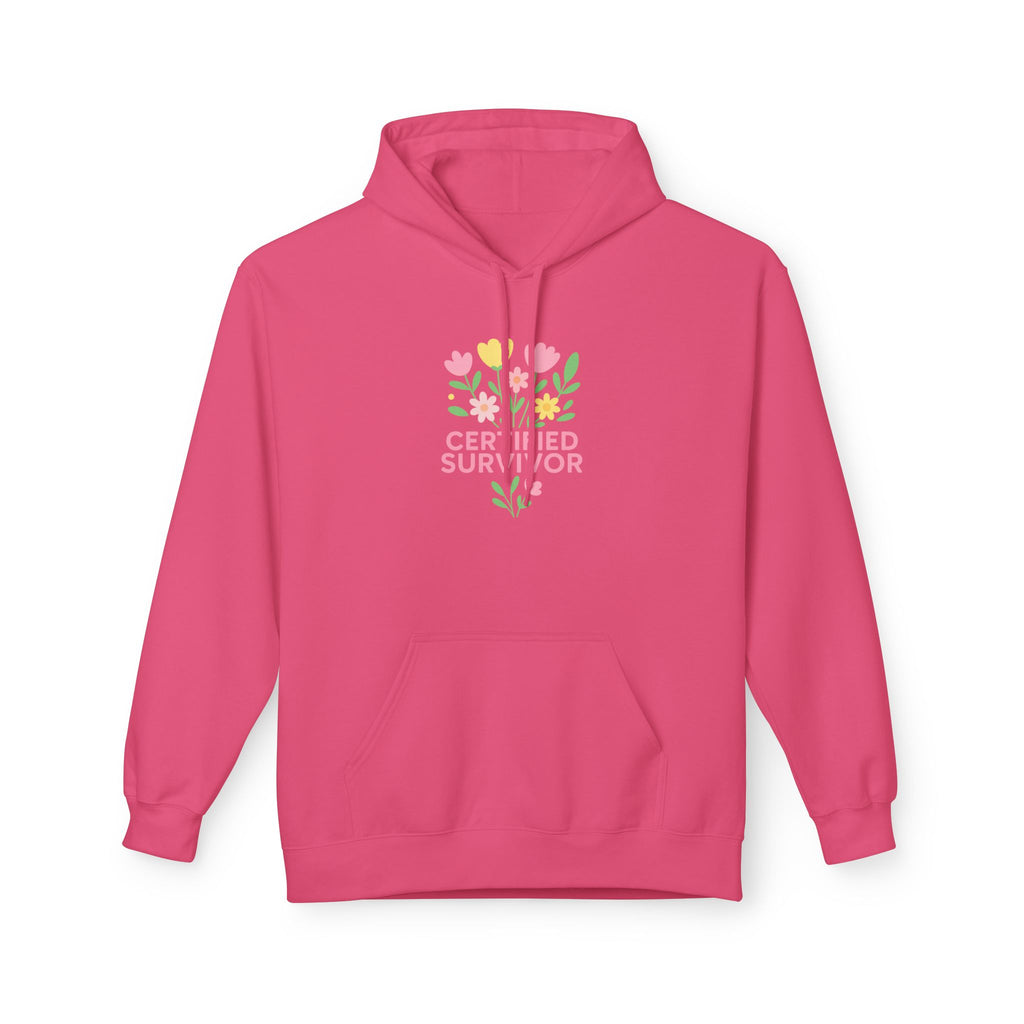 Certified Survivor Floral Hoodie | Motivational Gift, Unisex Fleece Sweatshirt, Cancer Awareness Apparel, Comfort Wear, Inspirational [...]