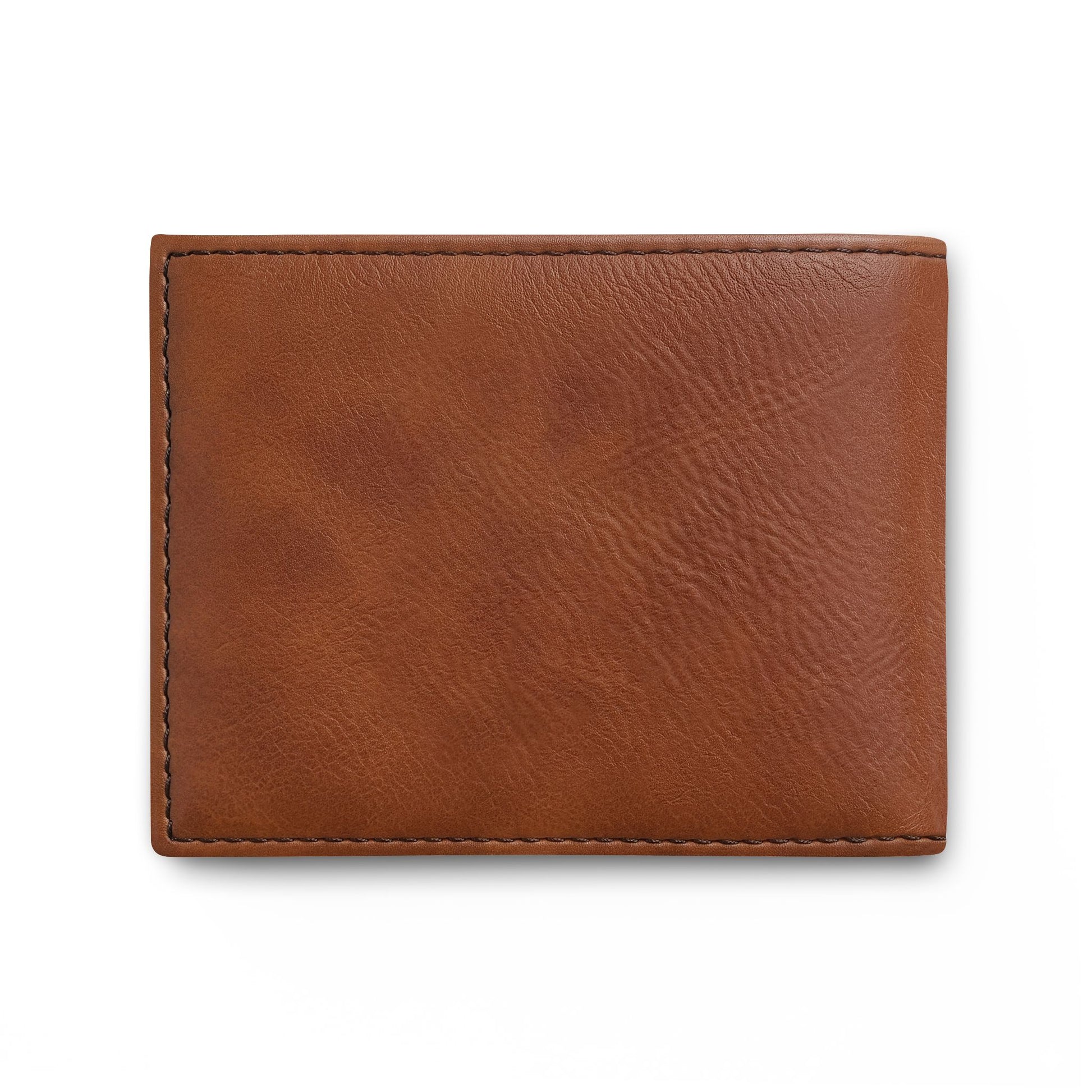 Weekend Route Bi-Fold Wallet — Hiker Silhouette Leather Card Wallet