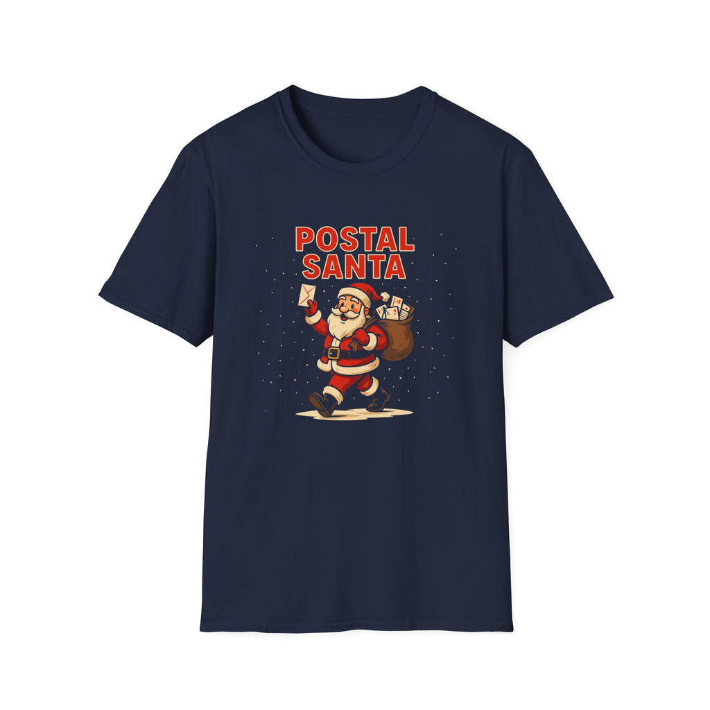 Postal Santa T-Shirt — Retro Mailman Santa Holiday Tee