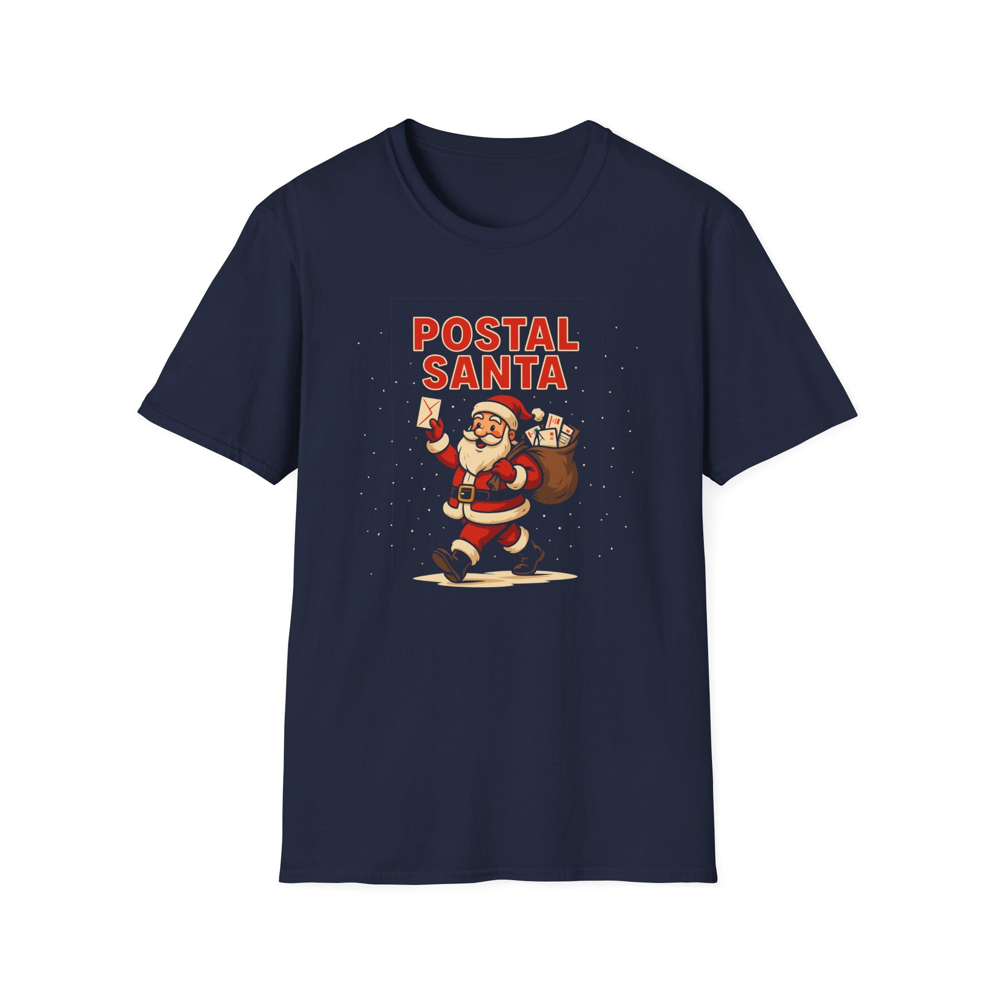 Postal Santa T-Shirt — Retro Mailman Santa Holiday Tee