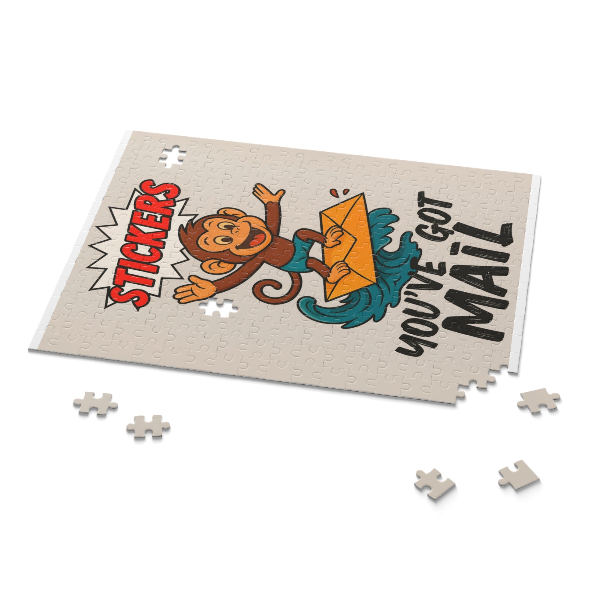 Fun Monkey Puzzle - You've Got Mail, 120-500 Piece Jigsaw, Family Activity, Gift for Kids, Puzzle Lover, Colorful Decor