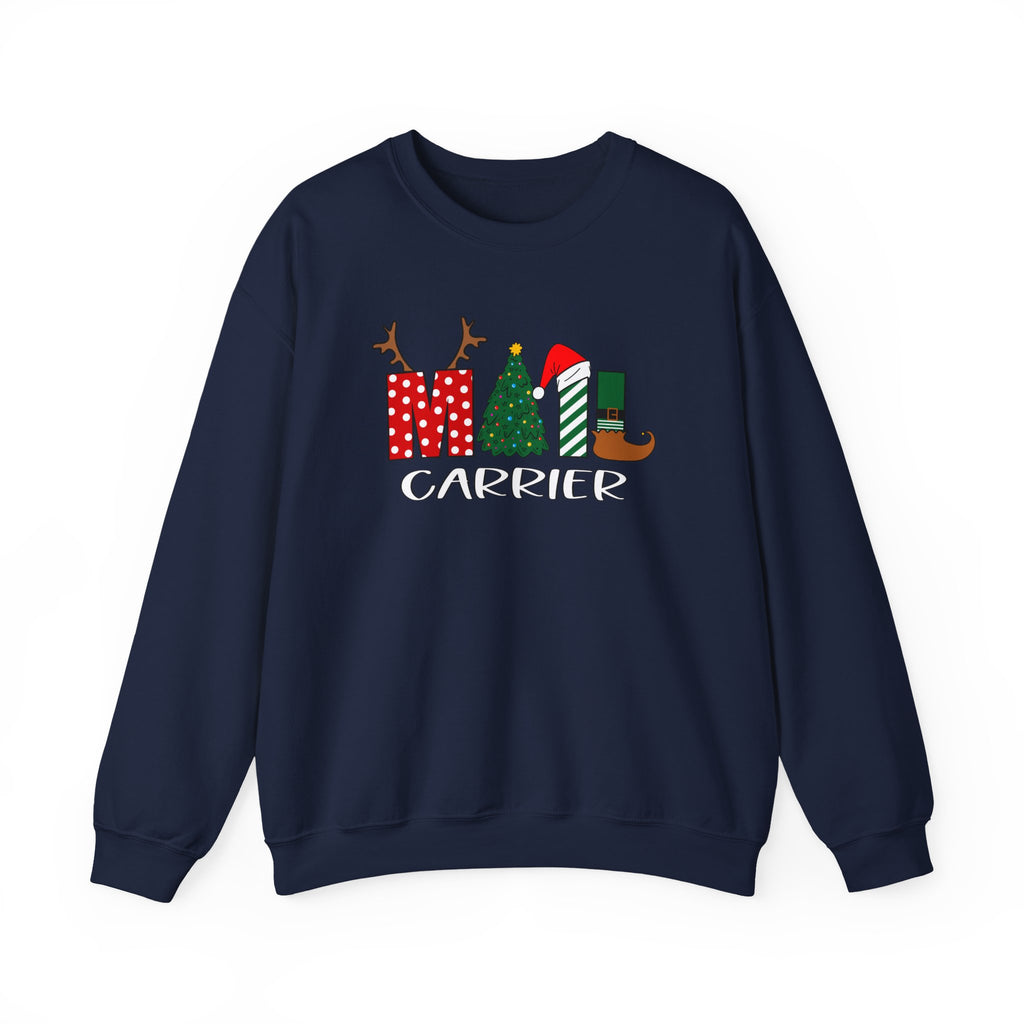 Festive Mail Carrier Sweatshirt, Holiday Gifts For Mail Carriers, Sweatshirts For Mail Carriers.