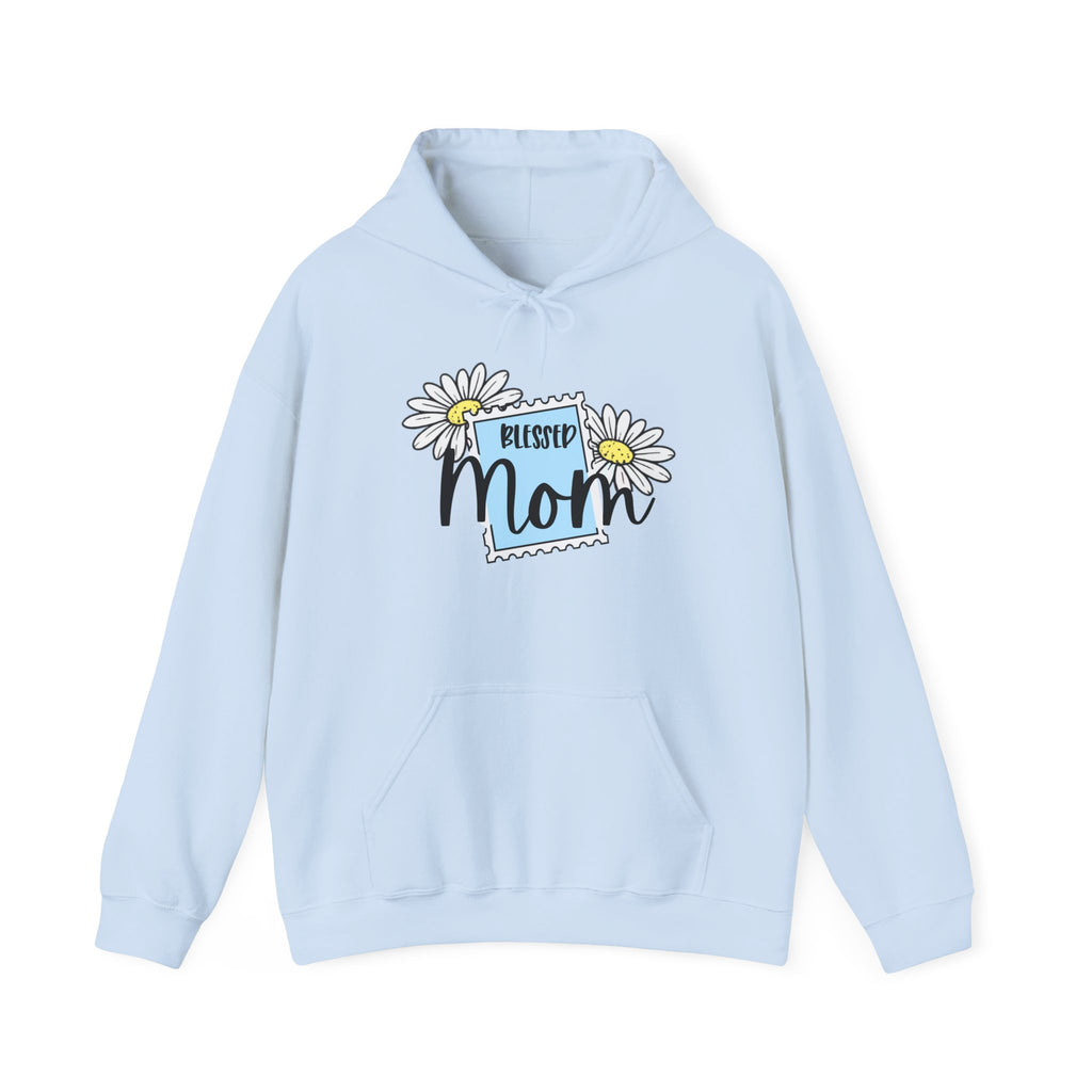 Blessed Mom Hoodie – Cute Mother’s Day Gift for Mom | Minimalist Stamp Design Mom Sweatshirt