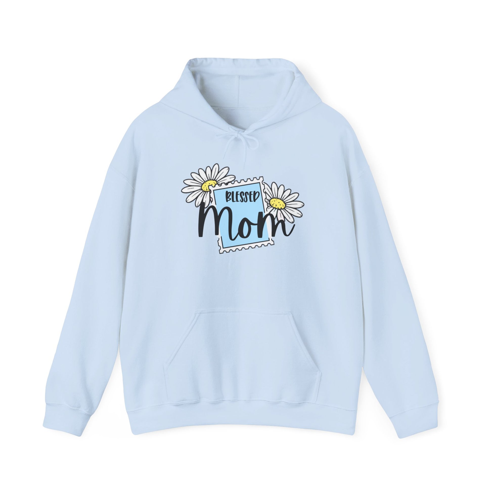 Blessed Mom Hoodie – Cute Mother’s Day Gift for Mom | Minimalist Stamp Design Mom Sweatshirt