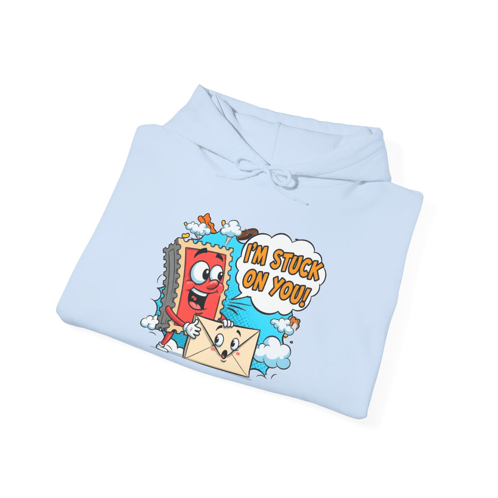 Cute 'I'm Stuck on You' Hoodie, Funny Gift for Friends, Valentine's Day, Cozy Sweatshirt for All