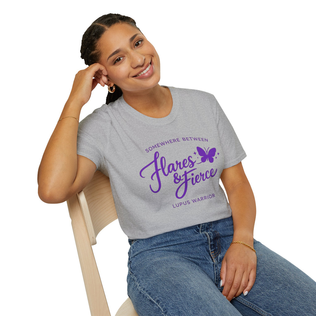 Somewhere Between Flares & Fierce Lupus Warrior T-Shirt