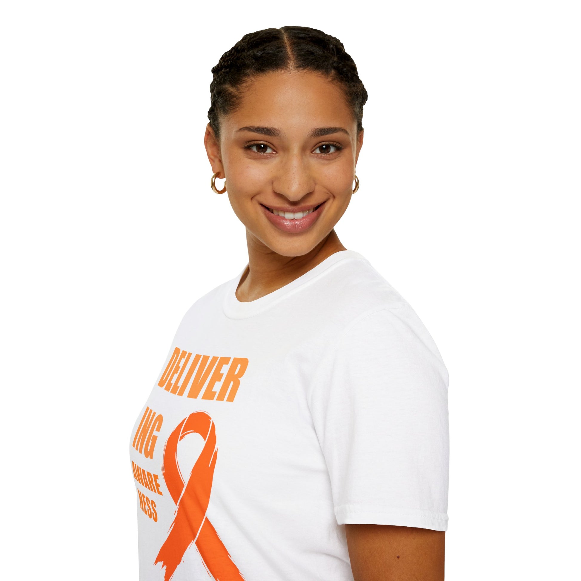 Multiple Sclerosis Awareness Shirt – Delivering Awareness Orange Ribbon Support Tee