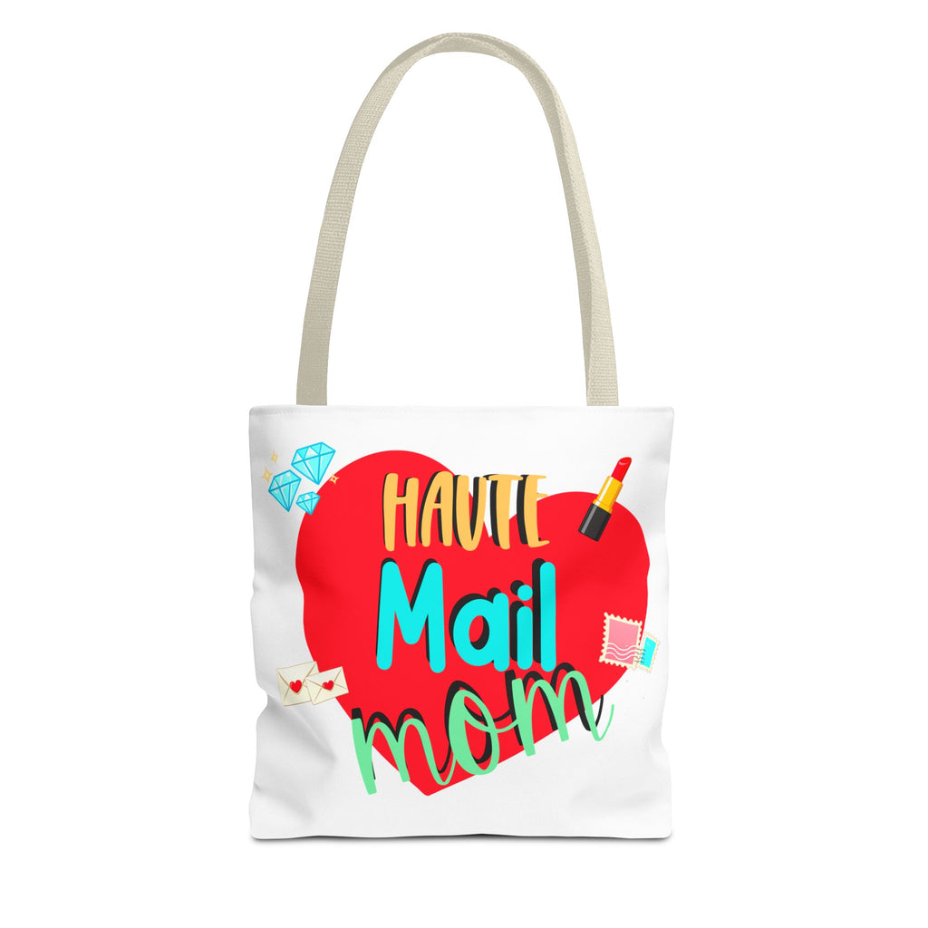 Tote Bag — "Haut Mail Mom" Heart Design Tote for Postal & Mom Gifts